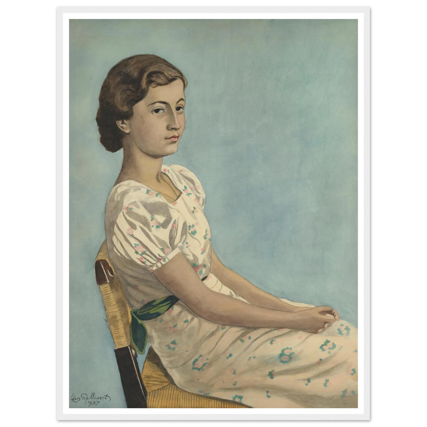 Portret van Mejuffrouw Simonne Kremer (1937) Art Print | Leon Spilliaert-Quipham Collections