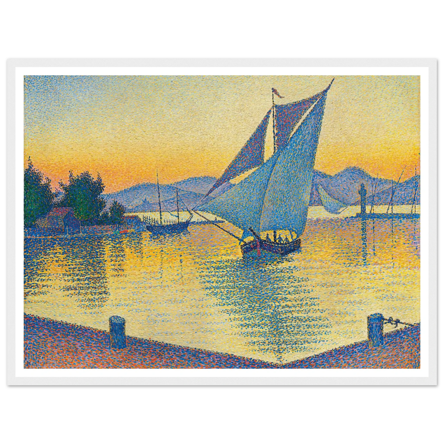Le Port Au Soleil Couchant, Opus 236 (Saint-Tropez) (1892) Art Print | Paul Signac-Quipham Collections