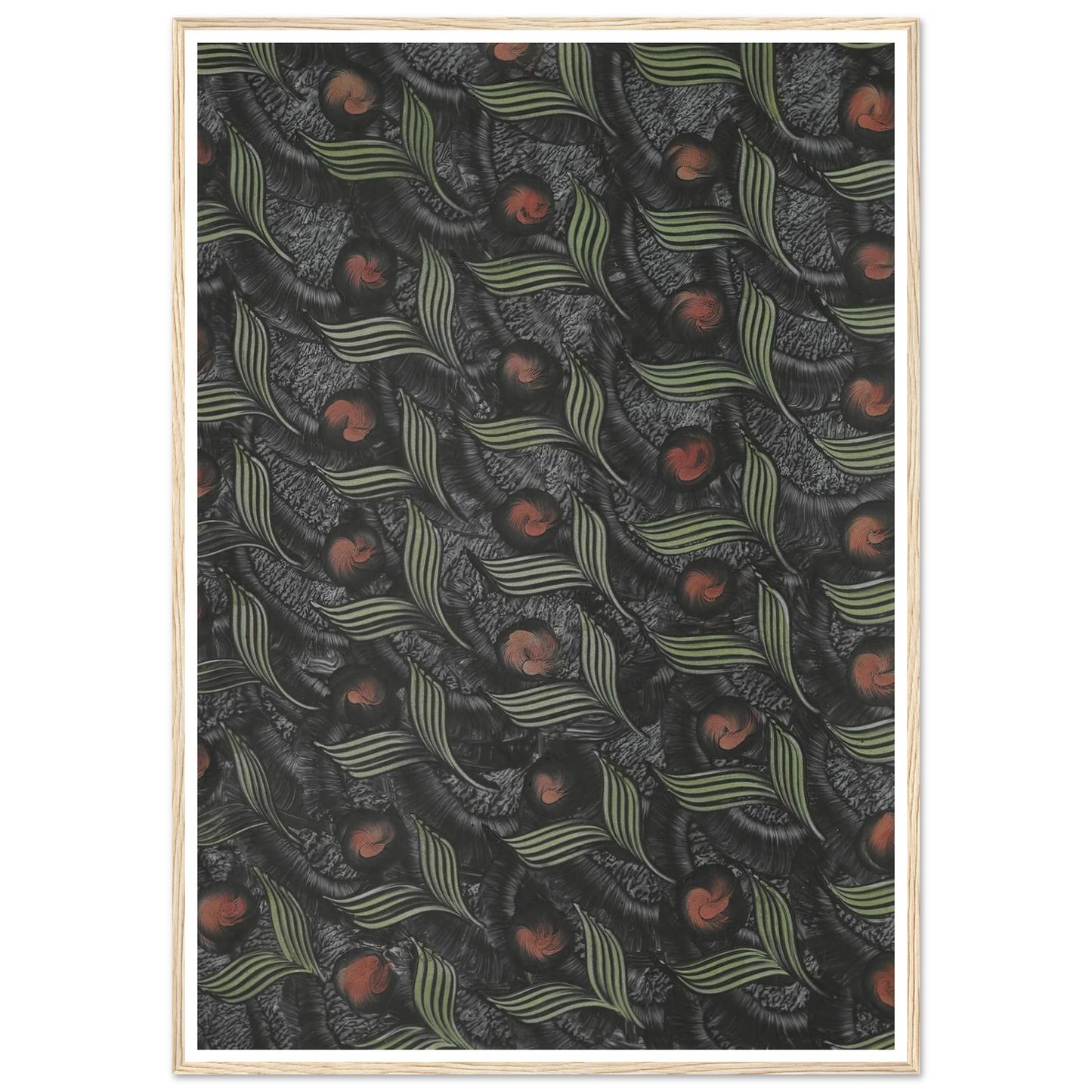 Kleisterpapier (mit Pfauenfedermotiven) (1890 - 1910) Art Print | Anker Kyster-Quipham Collections