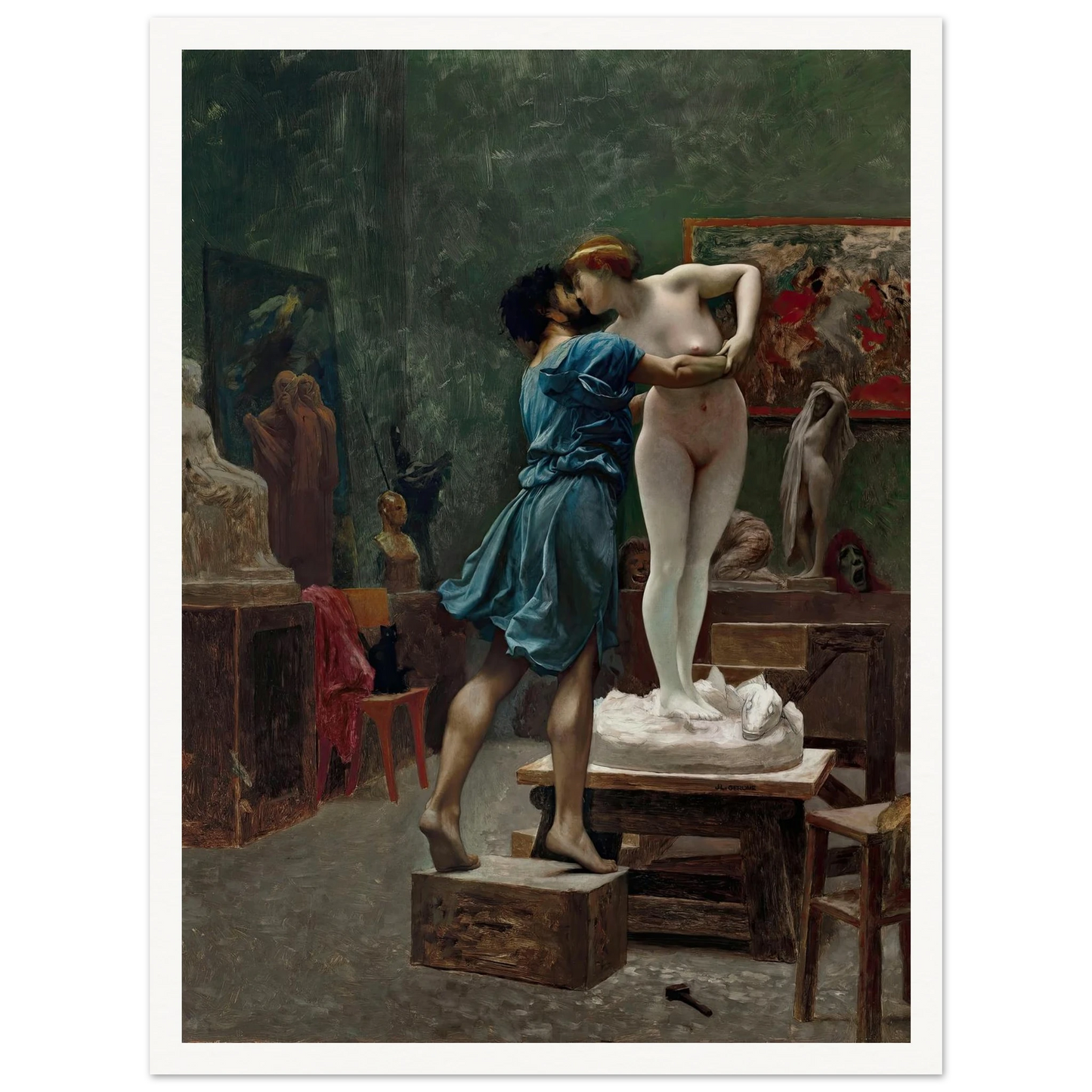 Pygmalion et Galatée, esquisse à l’huile (1890) Art Print | Jean Leon Gerome-Quipham Collections