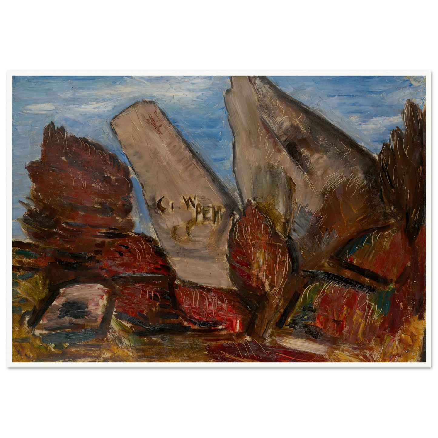Whale’s Jaw, Dogtown Common, Cape Ann, Massachusetts (1934) Art Print | Marsden Hartley-Quipham Collections