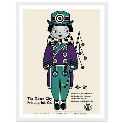 Queen City Ink, Ad. 01 (1890-1913) Art Print | Augustus Jansson-Quipham Collections
