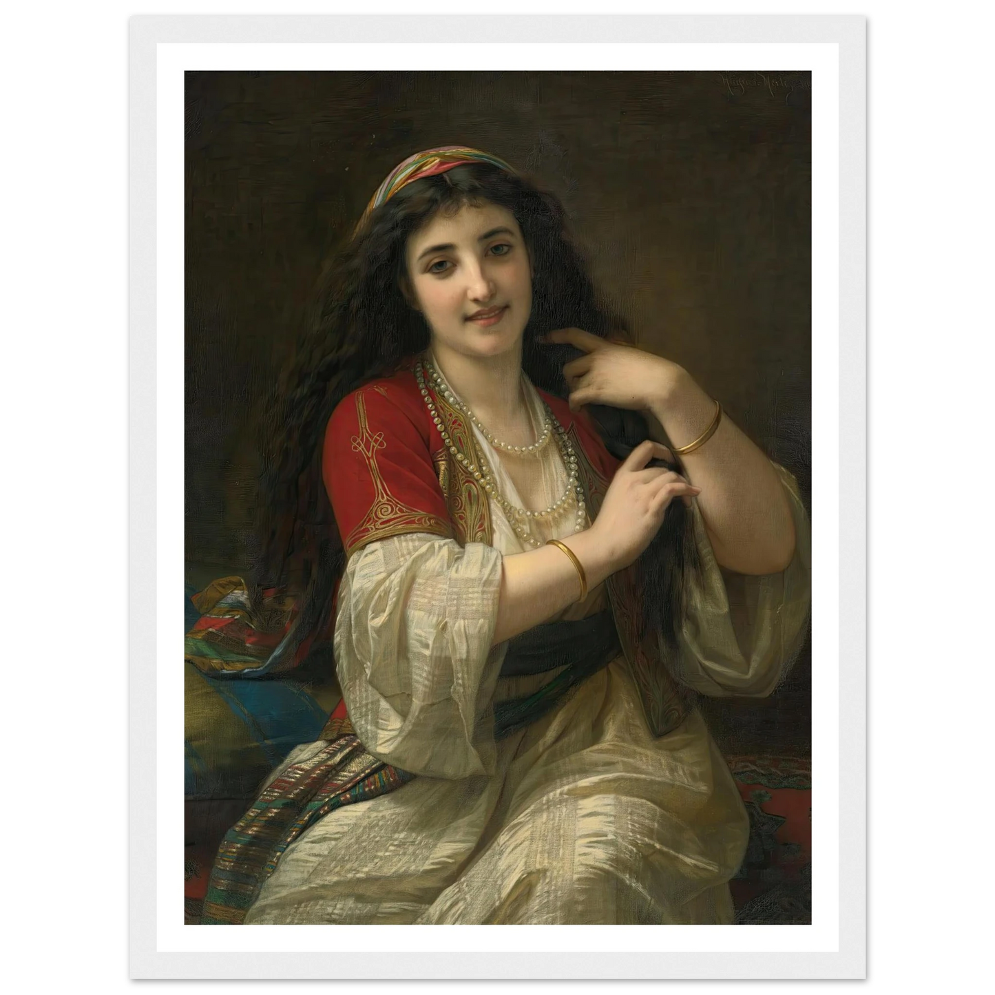 A Turkish Beauty (1868) Art Print | Hugues Merle-Quipham Collections