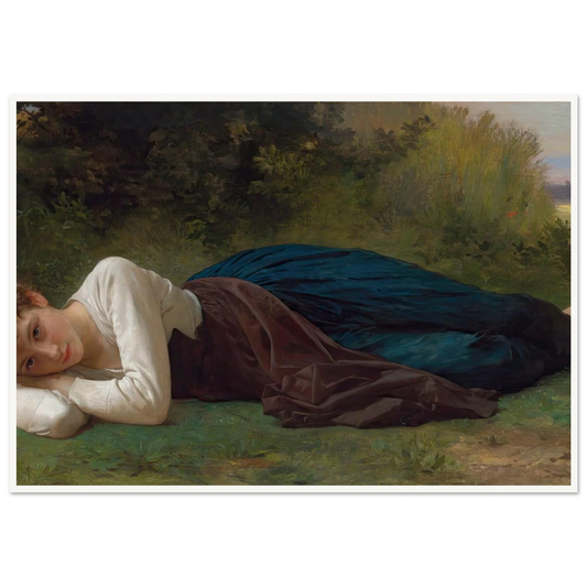 Le Repos (Jeune Fille Couchée) (1880) Art Print | William Bouguereau-Quipham Collections