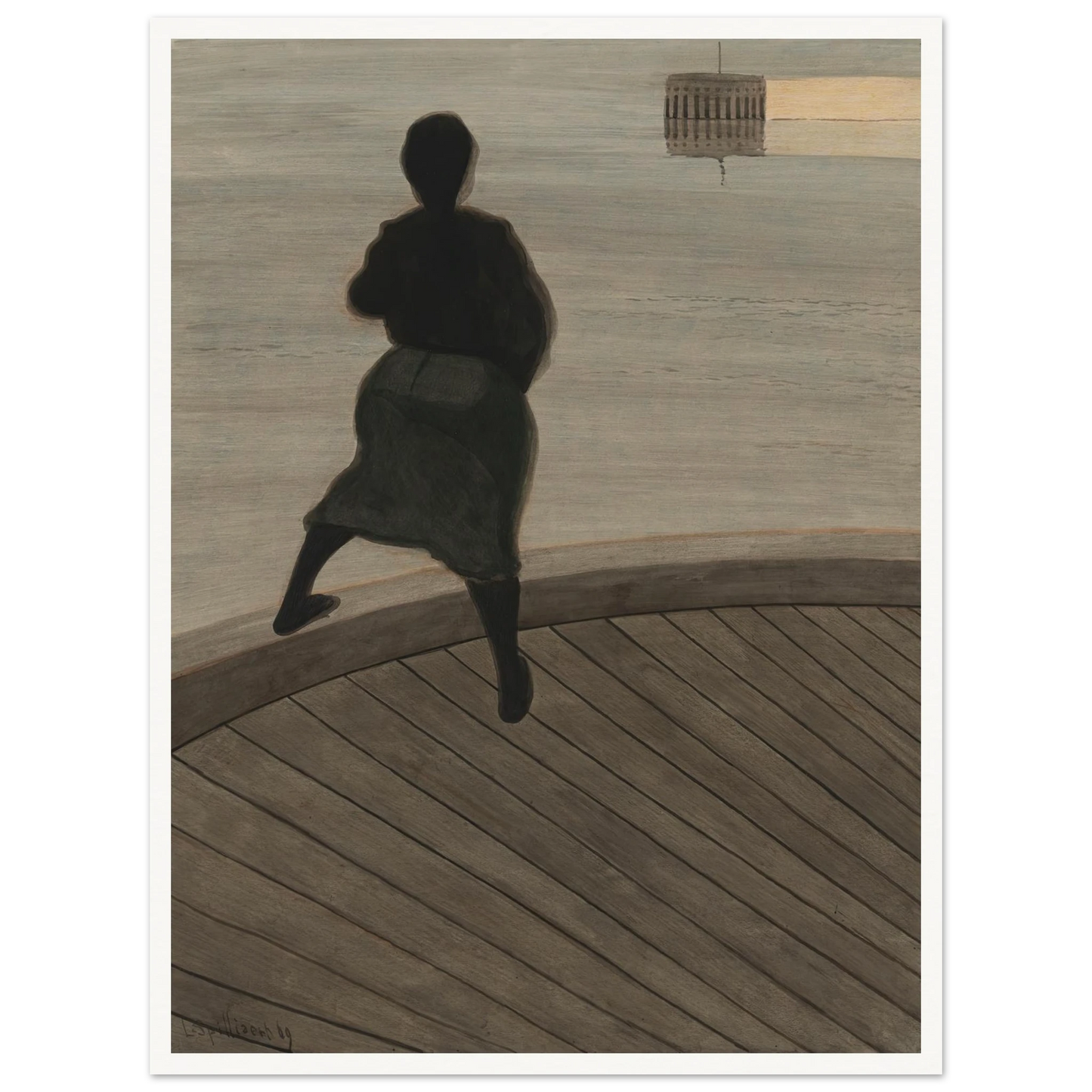 Femme de pêcheur sur le ponton (1909) Art Print | Leon Spilliaert-Quipham Collections