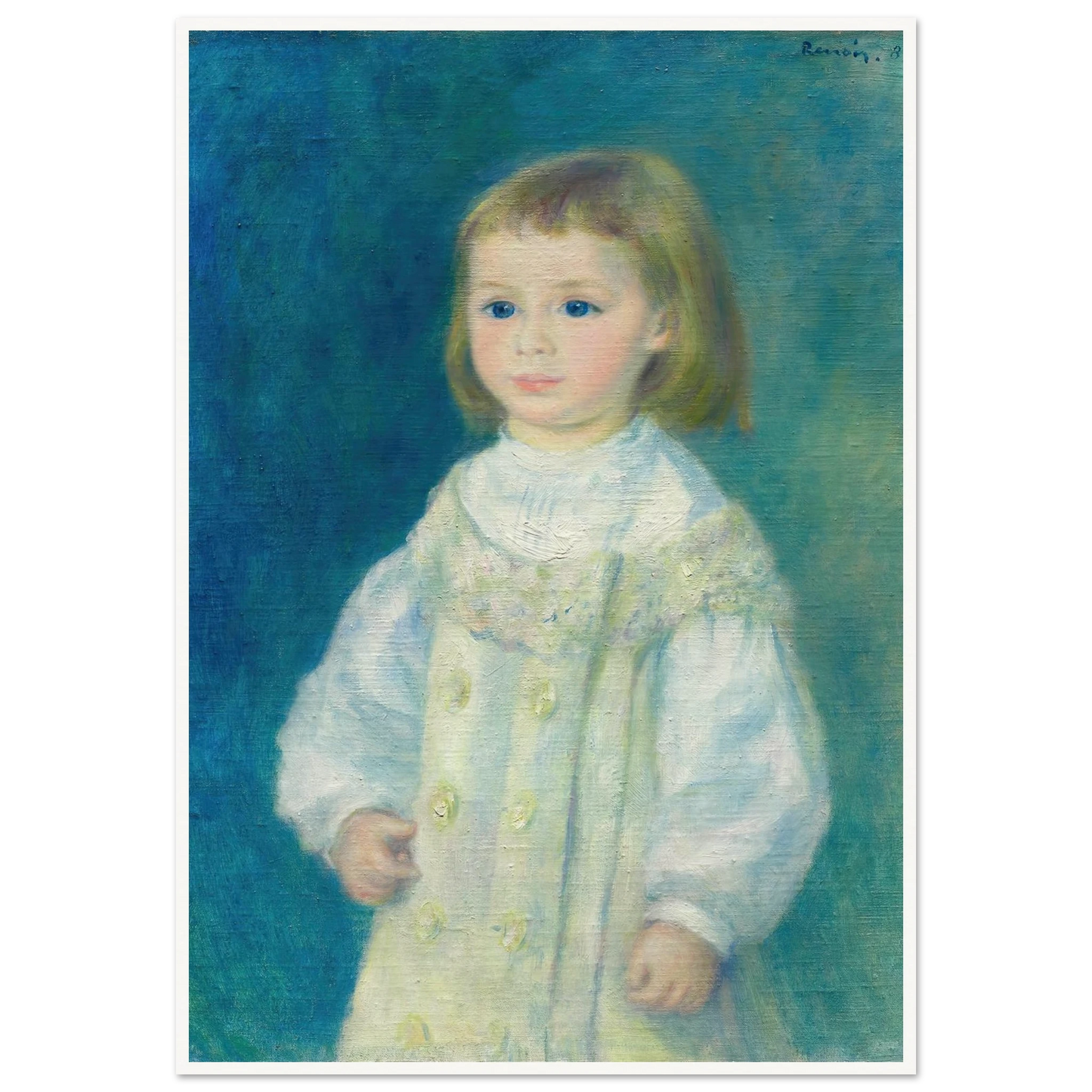 Lucie Berard (Child in White) (1883) Art Print | Pierre Auguste Renoir-Quipham Collections