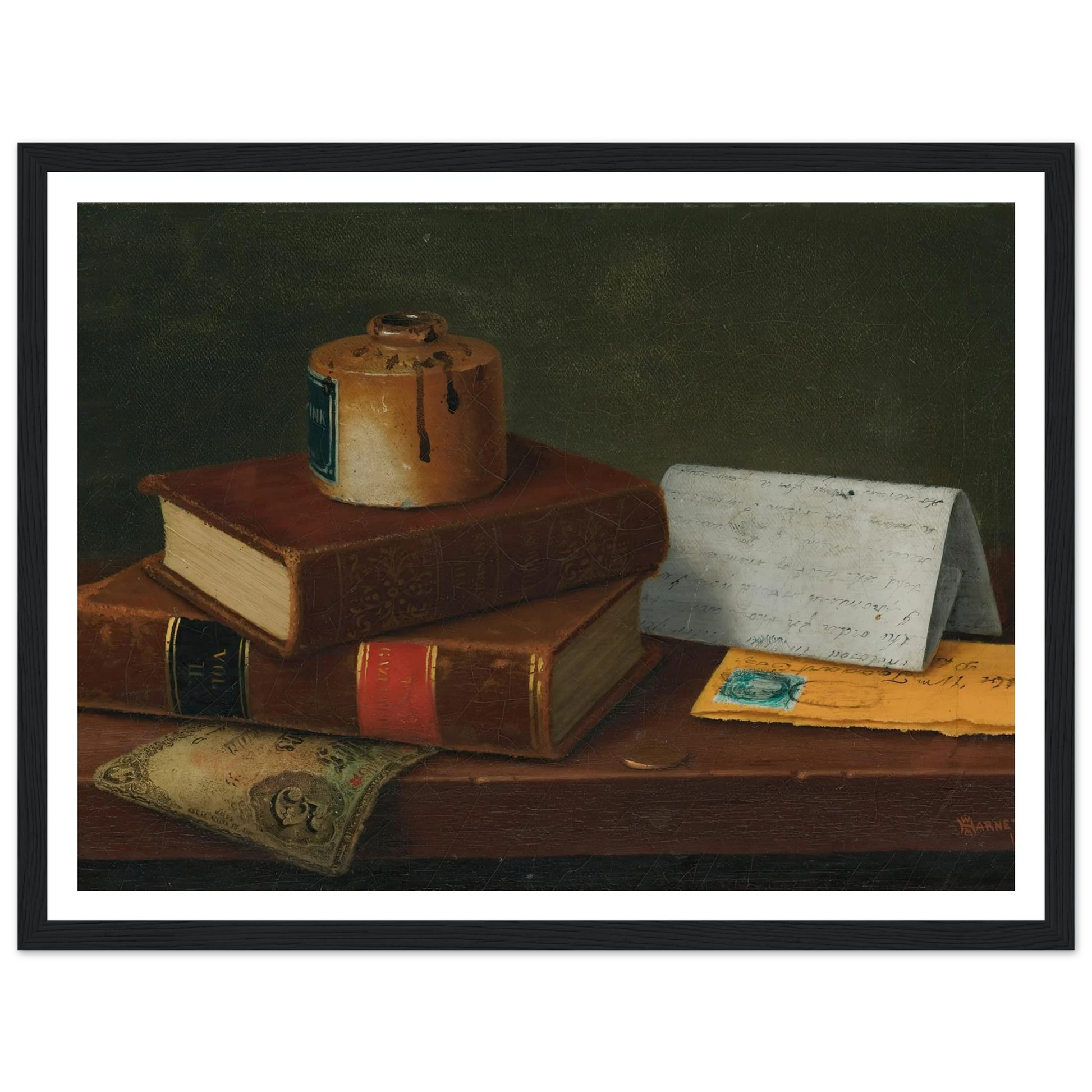 Still Life With Letter To Mr. William Taggart, Esq. (1878) Art Print | William Michael Harnett-Quipham Collections