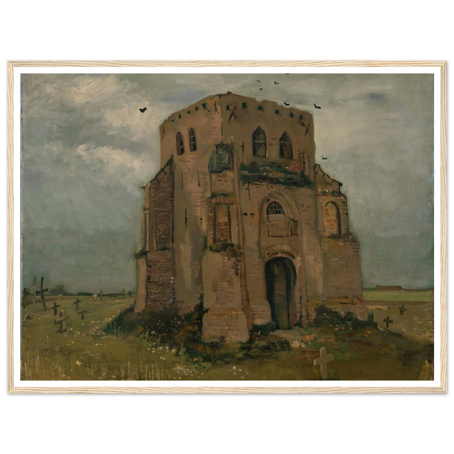 The old church tower at Nuenen (`The peasants’ churchyard’) (1885) Art Print | Vincent van Gogh-Quipham Collections