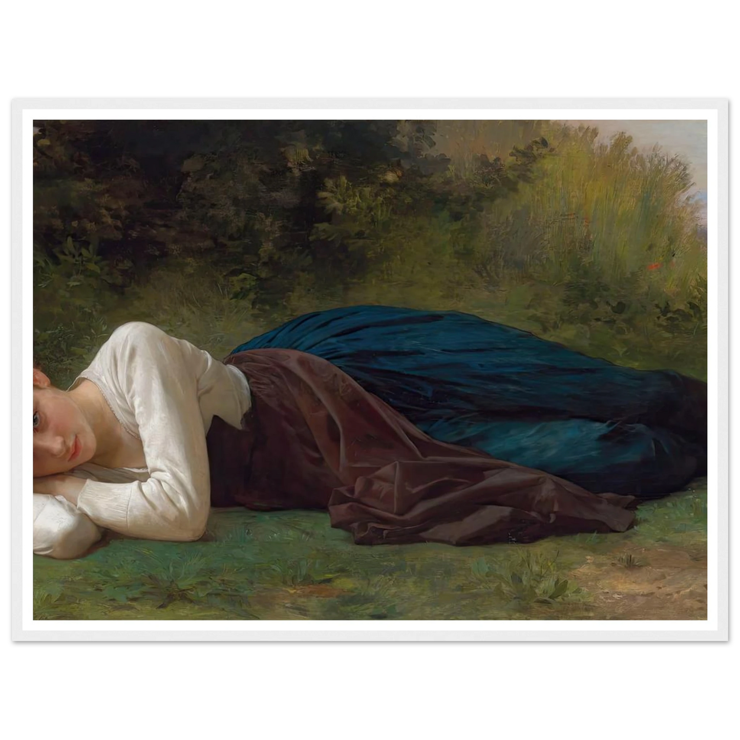 Le Repos (Jeune Fille Couchée) (1880) Art Print | William Bouguereau-Quipham Collections