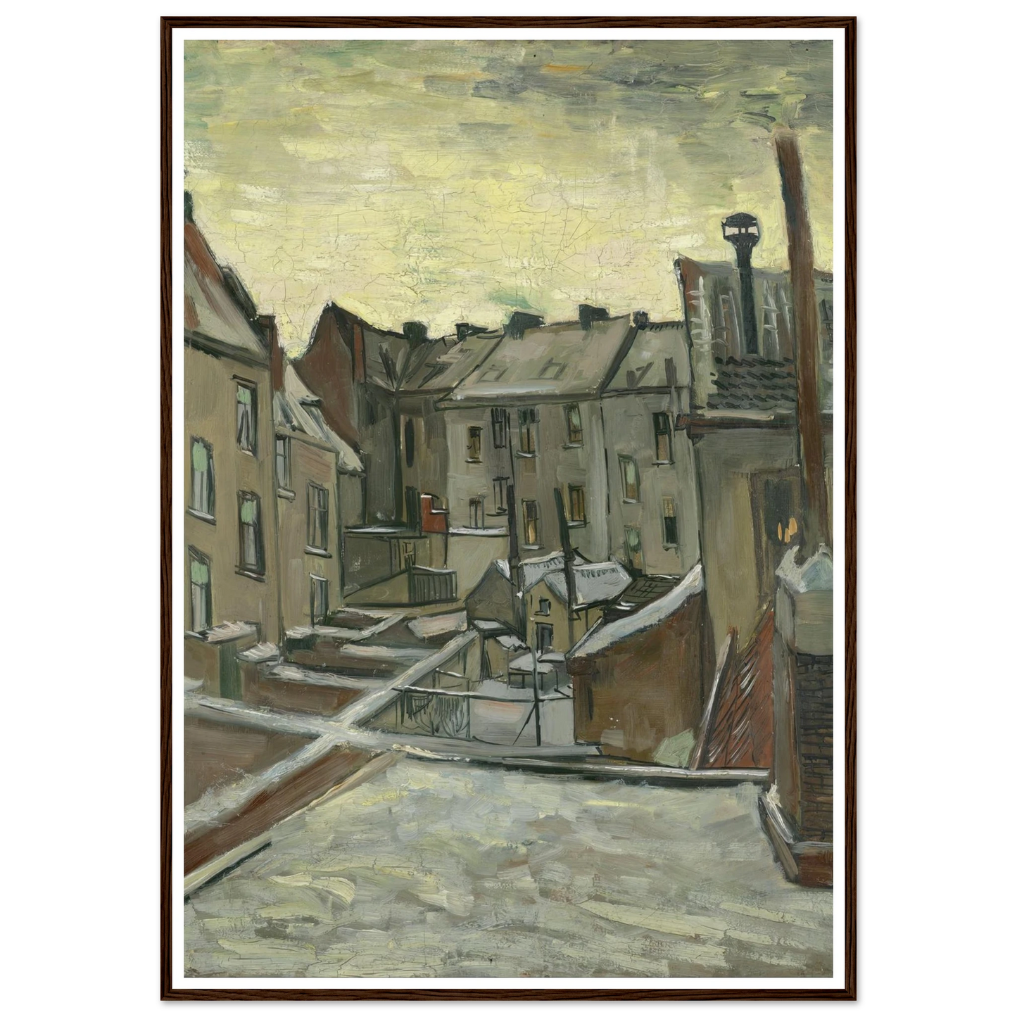 Houses seen from the back (1885 - 1886) Art Print | Vincent van Gogh-Quipham Collections