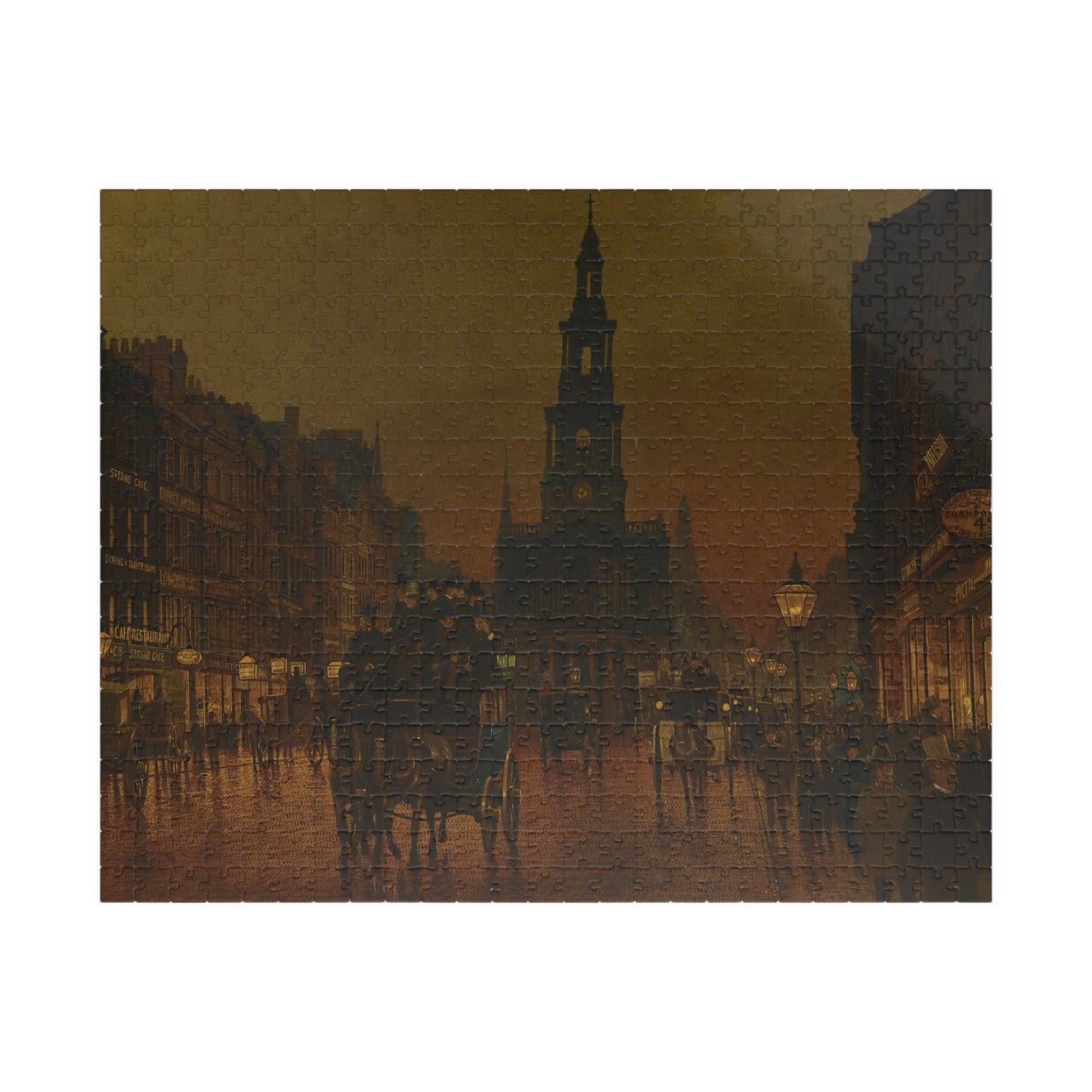 Evening on the strand, London Puzzle | John Atkinson Grimshaw-Quipham Collections
