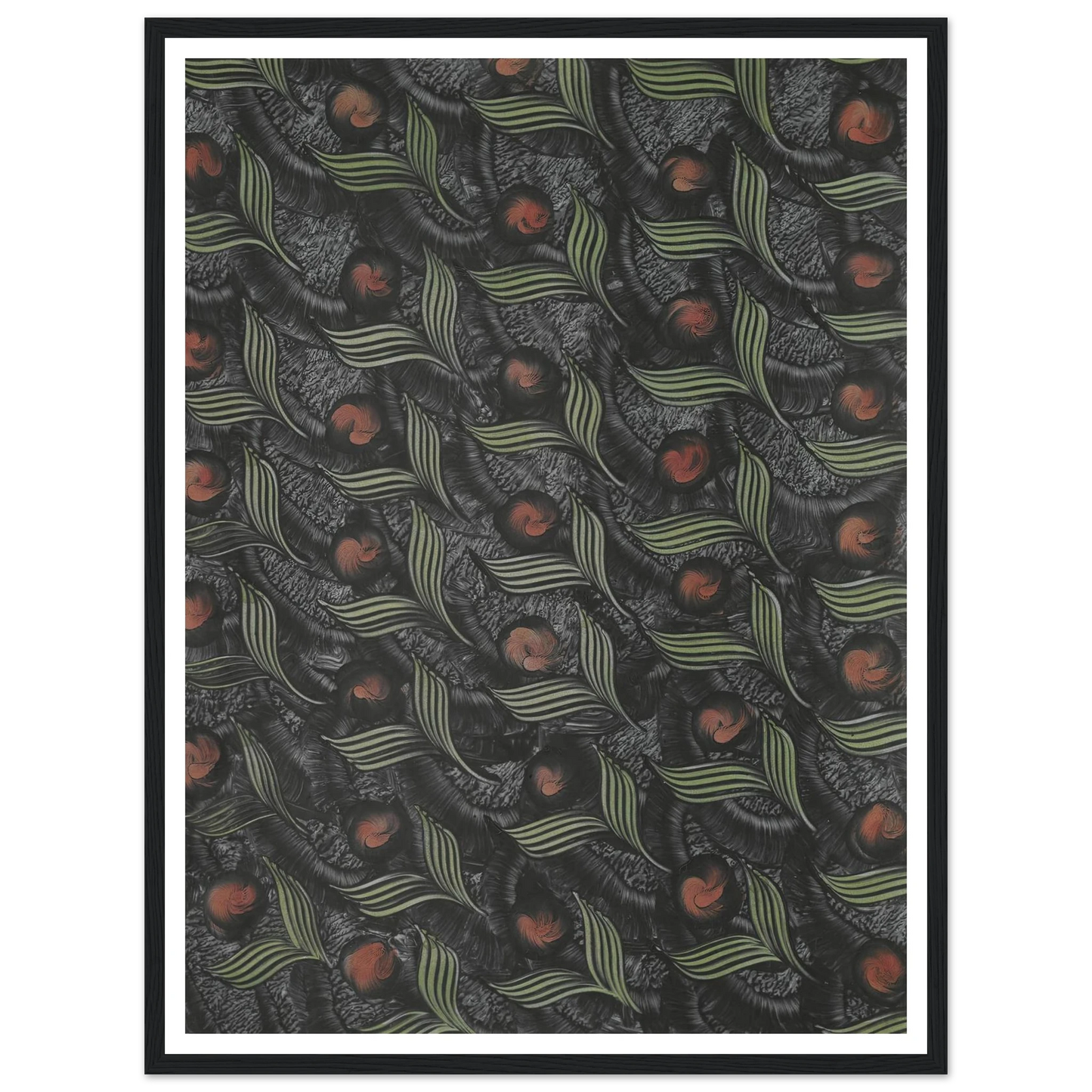 Kleisterpapier (mit Pfauenfedermotiven) (1890 - 1910) Art Print | Anker Kyster-Quipham Collections