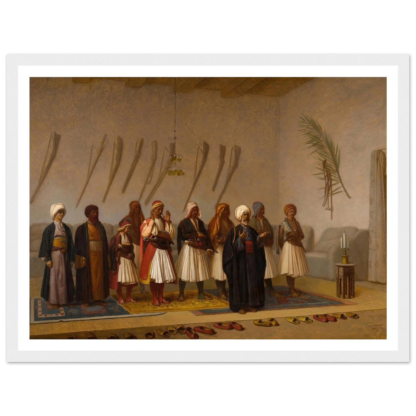 Prayer in the House of the Arnaut Chief (1857) Art Print | Jean Leon Gerome-Quipham Collections