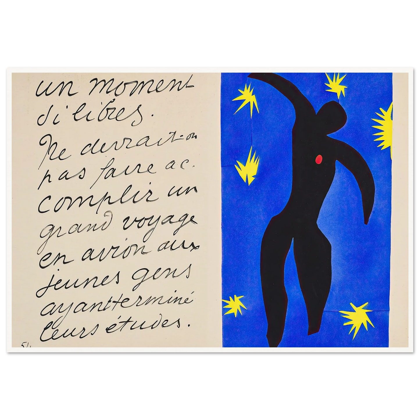 Icarus (1947) Art Print | Henri Matisse-Quipham Collections