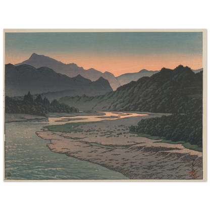 Chichibu Minano no yu (Evening at Minano, Chichibu) (1946) Art Print | Kawase Hasui-Quipham Collections
