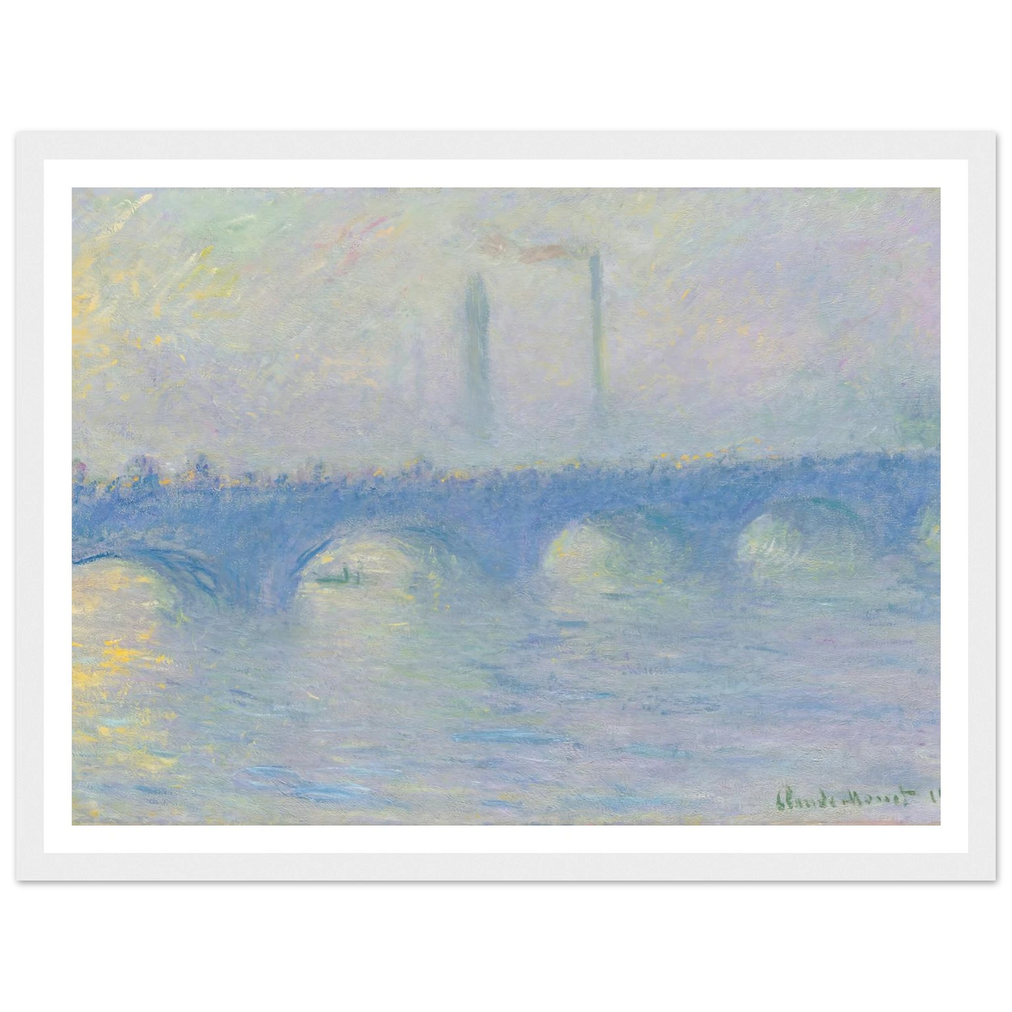Waterloo Bridge, effet de brume (1904) Art Print | Claude Monet-Quipham Collections