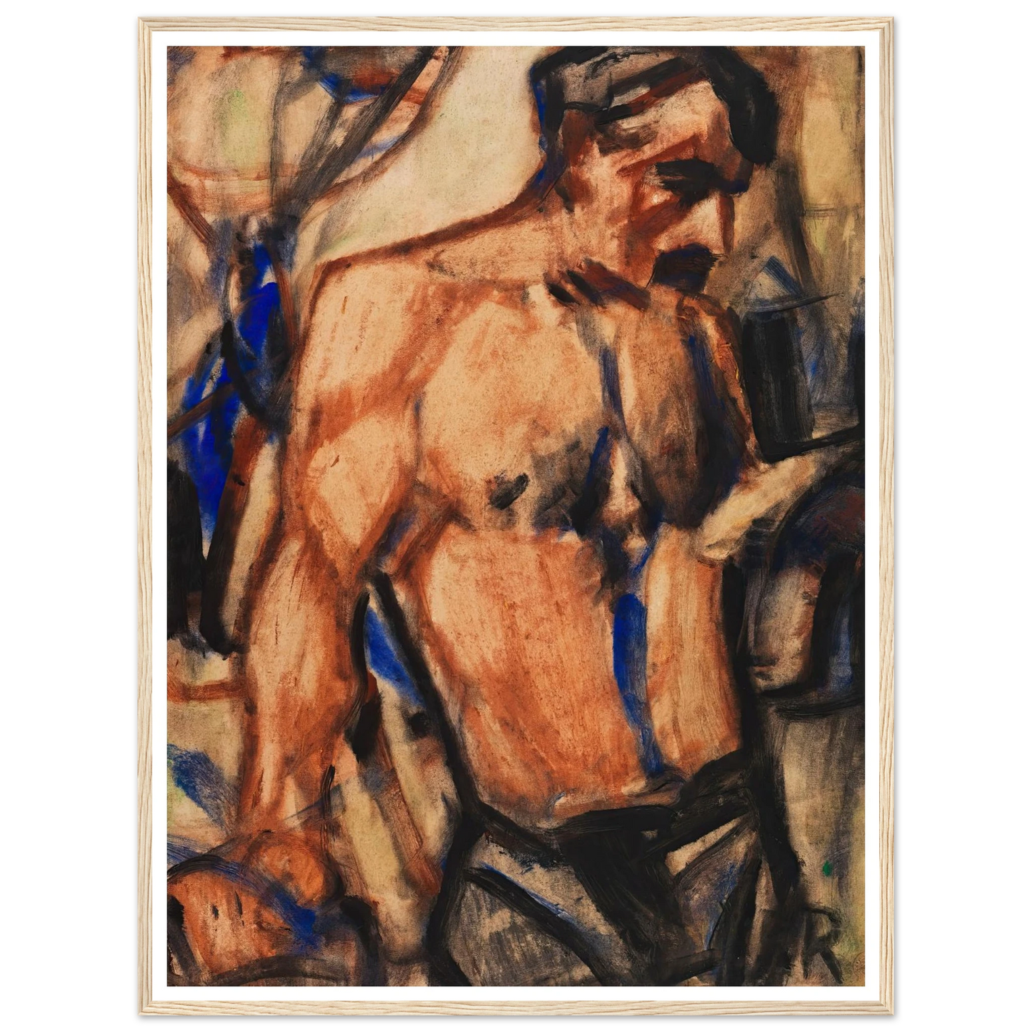 Arbeiter mit nacktem Oberkörper (1920-30) Art Print | Christian Rohlfs-Quipham Collections