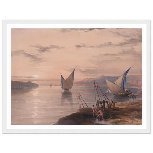 Hager Selsilis [Gebel el-Silsila]. (1846-1849) Art Print | David Roberts-Quipham Collections
