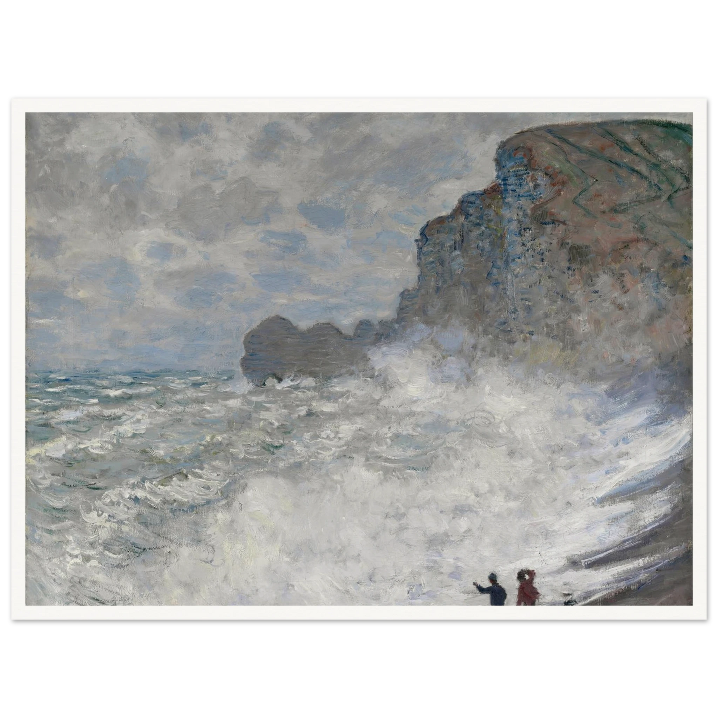 Rough weather at Étretat (1883) Art Print | Claude Monet-Quipham Collections