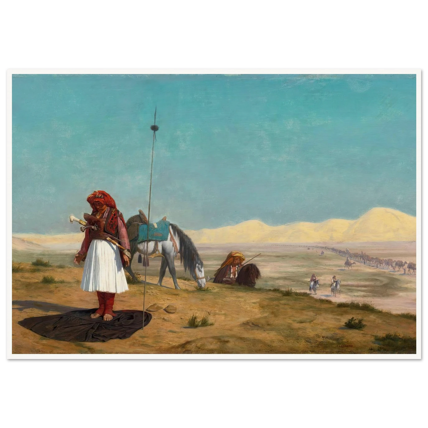 La Prière Dans Le Désert Art Print | Jean Leon Gerome-Quipham Collections