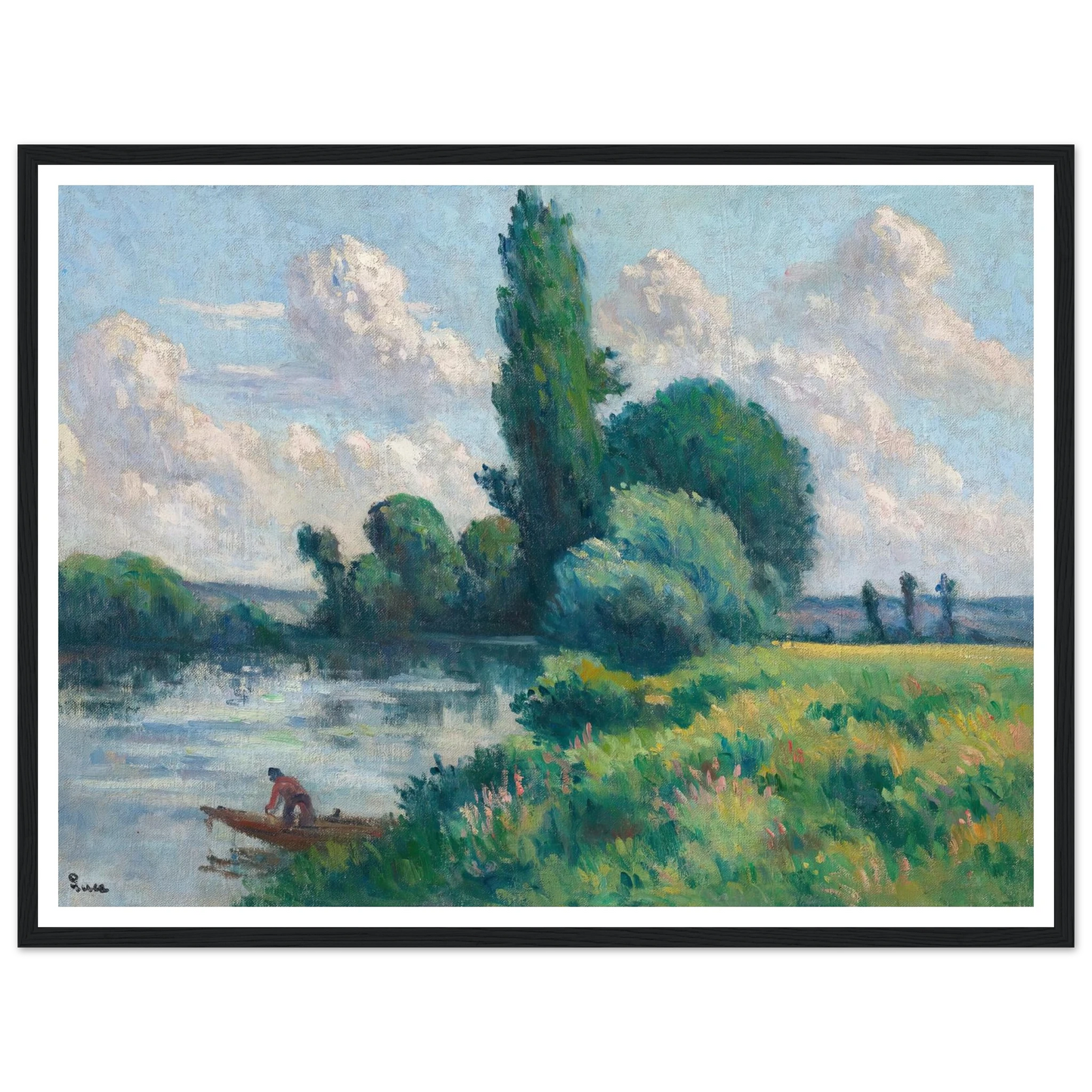 Rolleboise, Le petit bras de Seine Art Print | Maximilien Luce-Quipham Collections