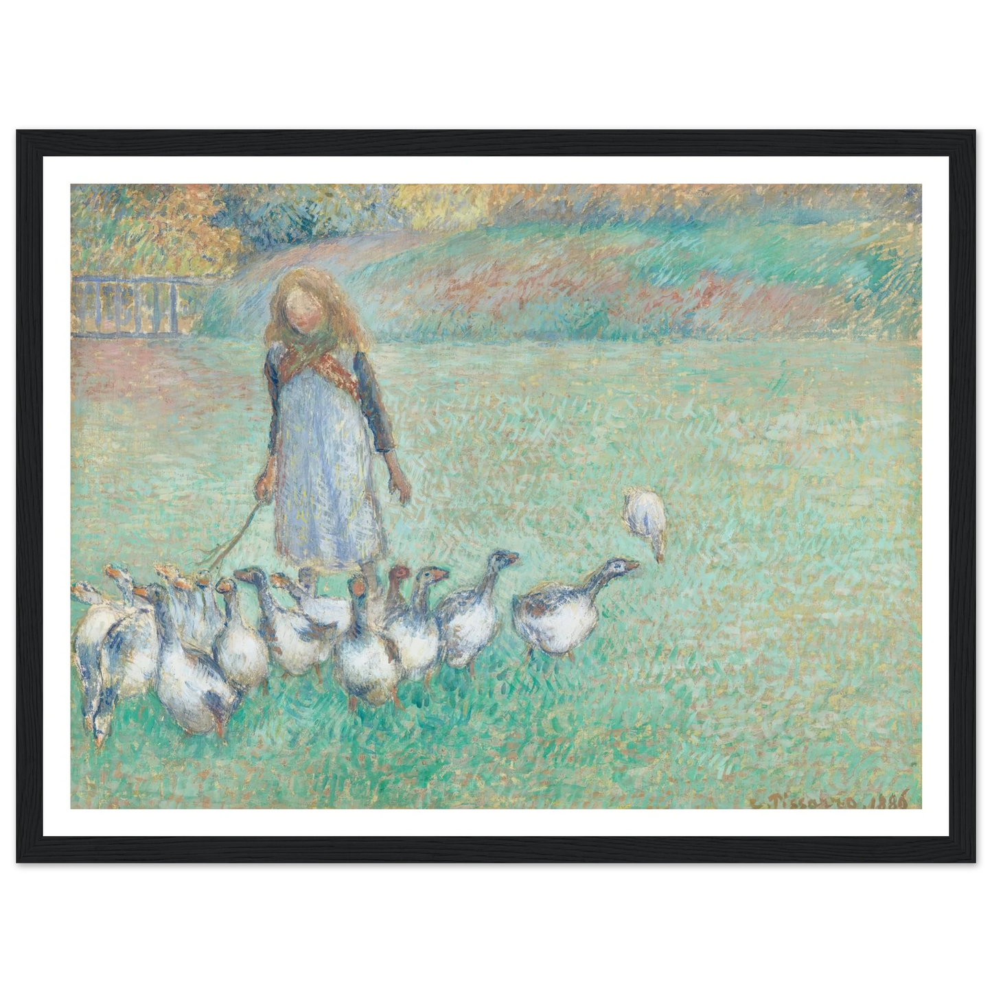 Petite gardeuse d’oies (1886) Art Print | Camille Pissarro-Quipham Collections