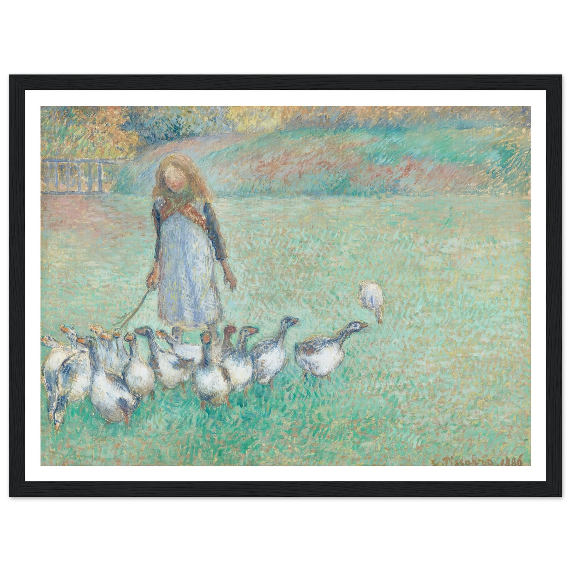 Petite gardeuse d’oies (1886) Art Print | Camille Pissarro-Quipham Collections