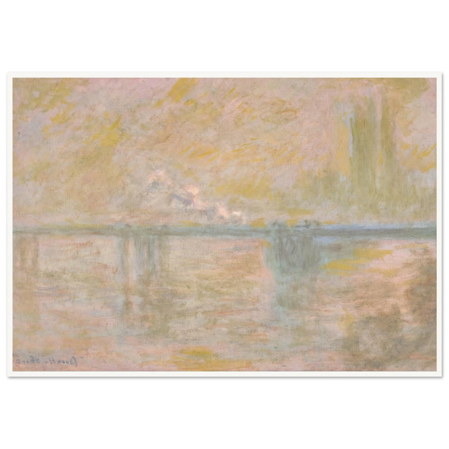 Charing-Cross Bridge in London (circa 1902) Art Print | Claude Monet-Quipham Collections