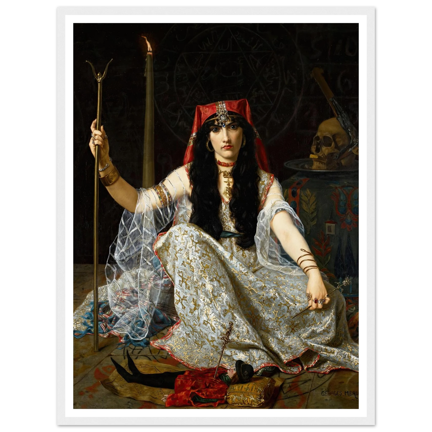 L’Envoûteuse (The Sorceress) (1883) Art Print | Hugues Merle-Quipham Collections
