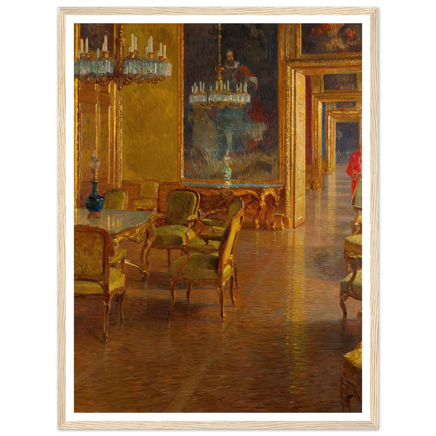 Interieur im Winterpalais des Prinzen Eugen von Savoyen in der Himmelpfortgasse (1907-1908) Art Print | Carl Moll-Quipham Collections