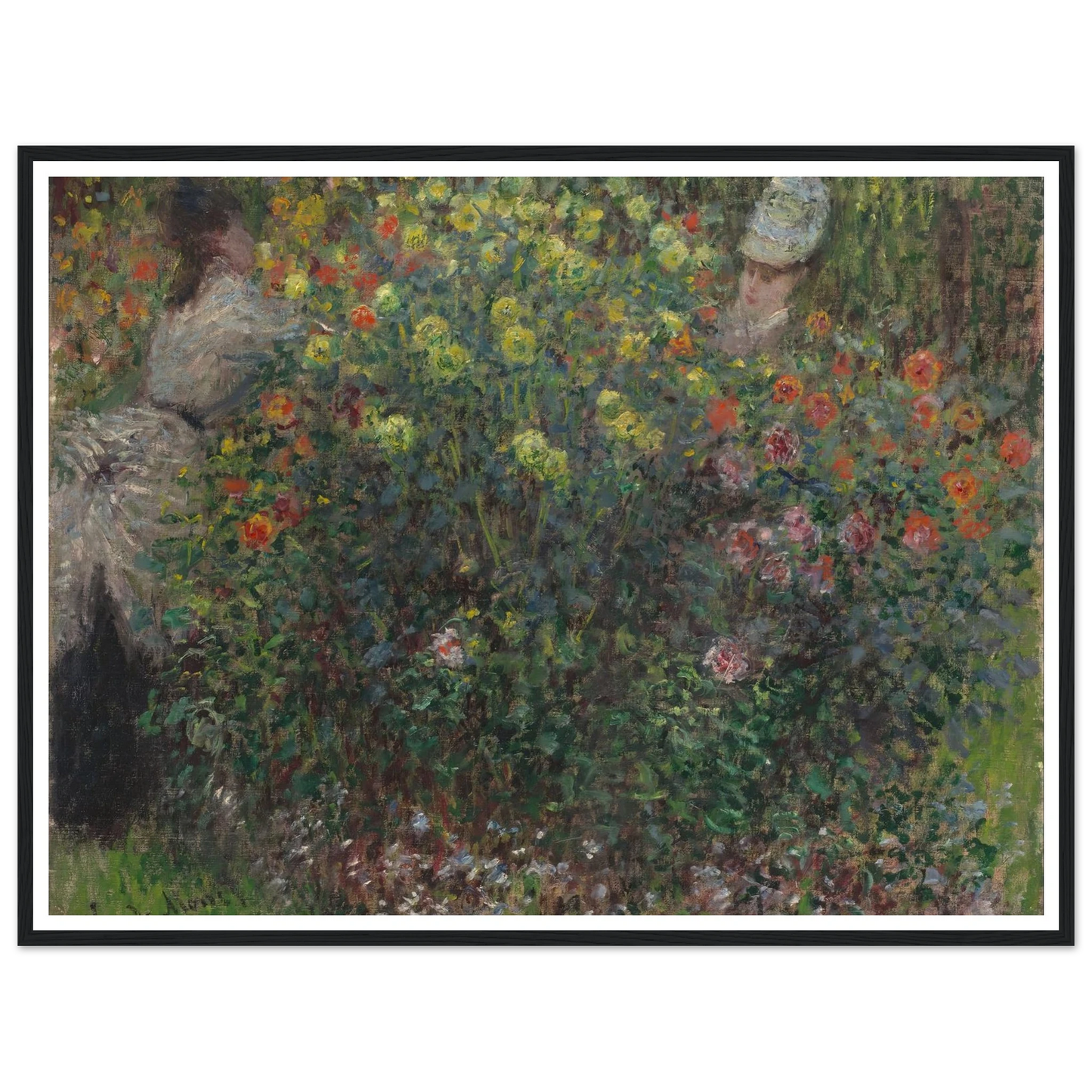 Ladies in Flowers (1875) Art Print | Claude Monet-Quipham Collections