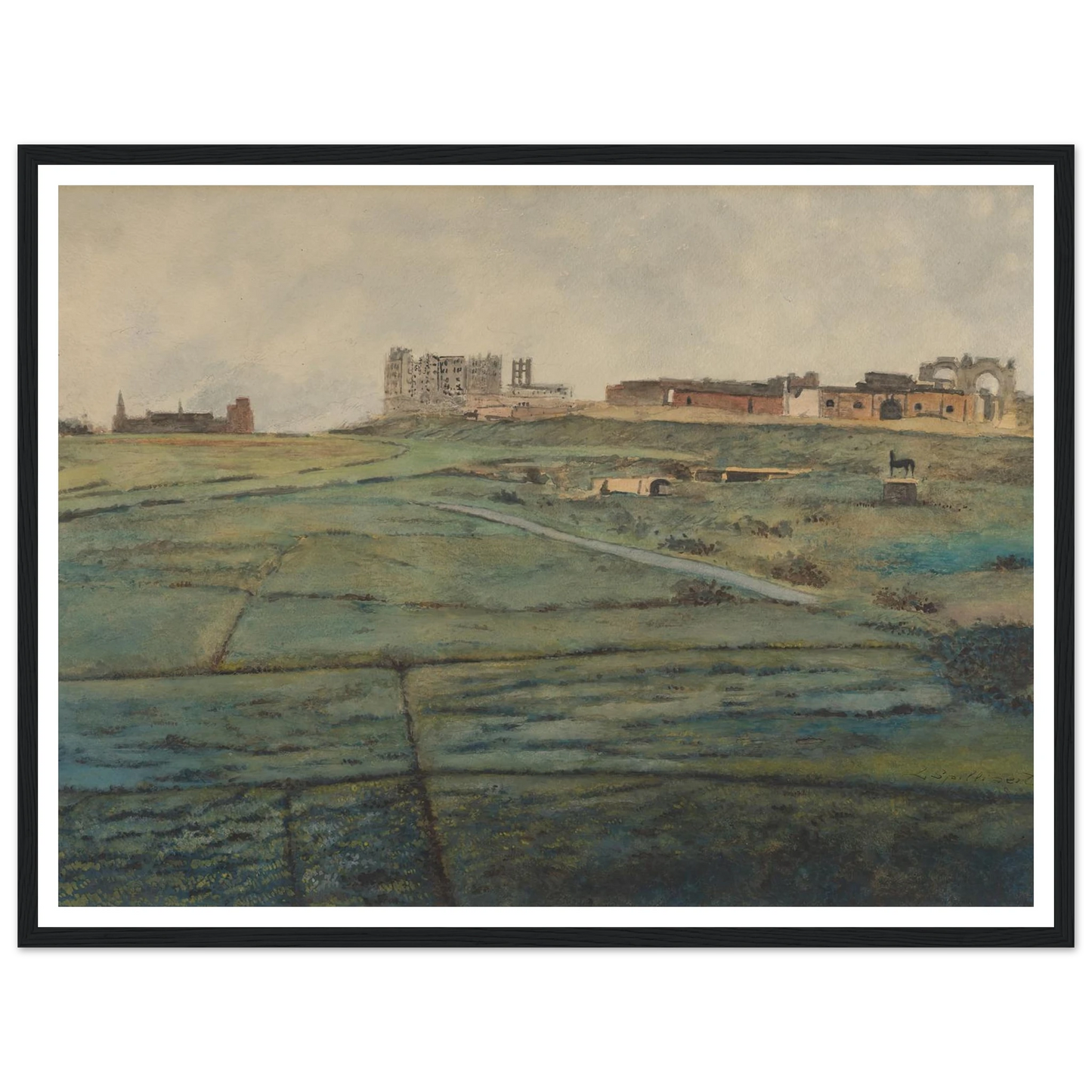 De Wellingtonrenbaan en het Royal Palace Hotel te Oostende kort na de Tweede Wereldoorlog (1945) Art Print | Leon Spilliaert-Quipham Collections