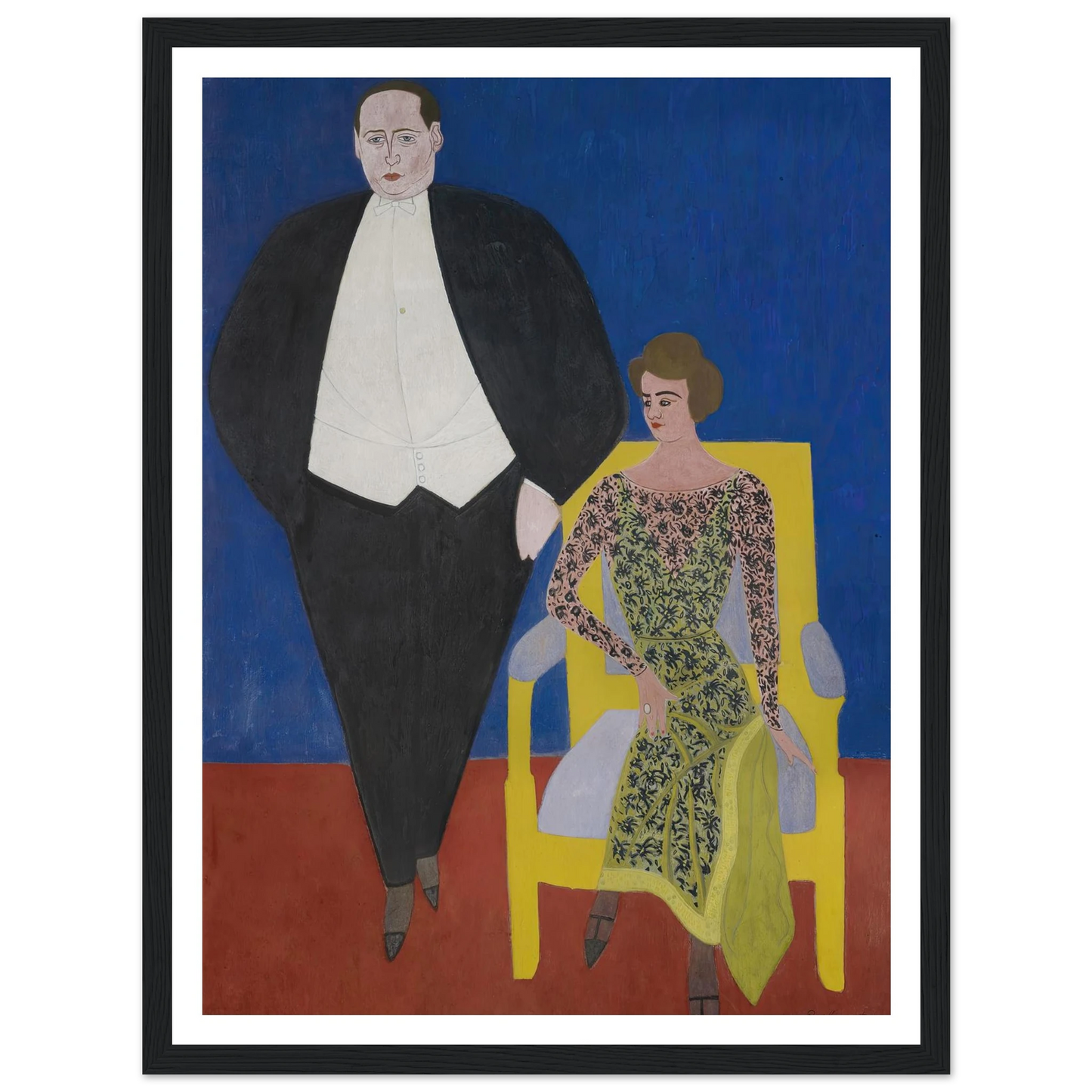 Portrait of Gustave en Norine Van Hecke (1920) Art Print | Leon Spilliaert-Quipham Collections