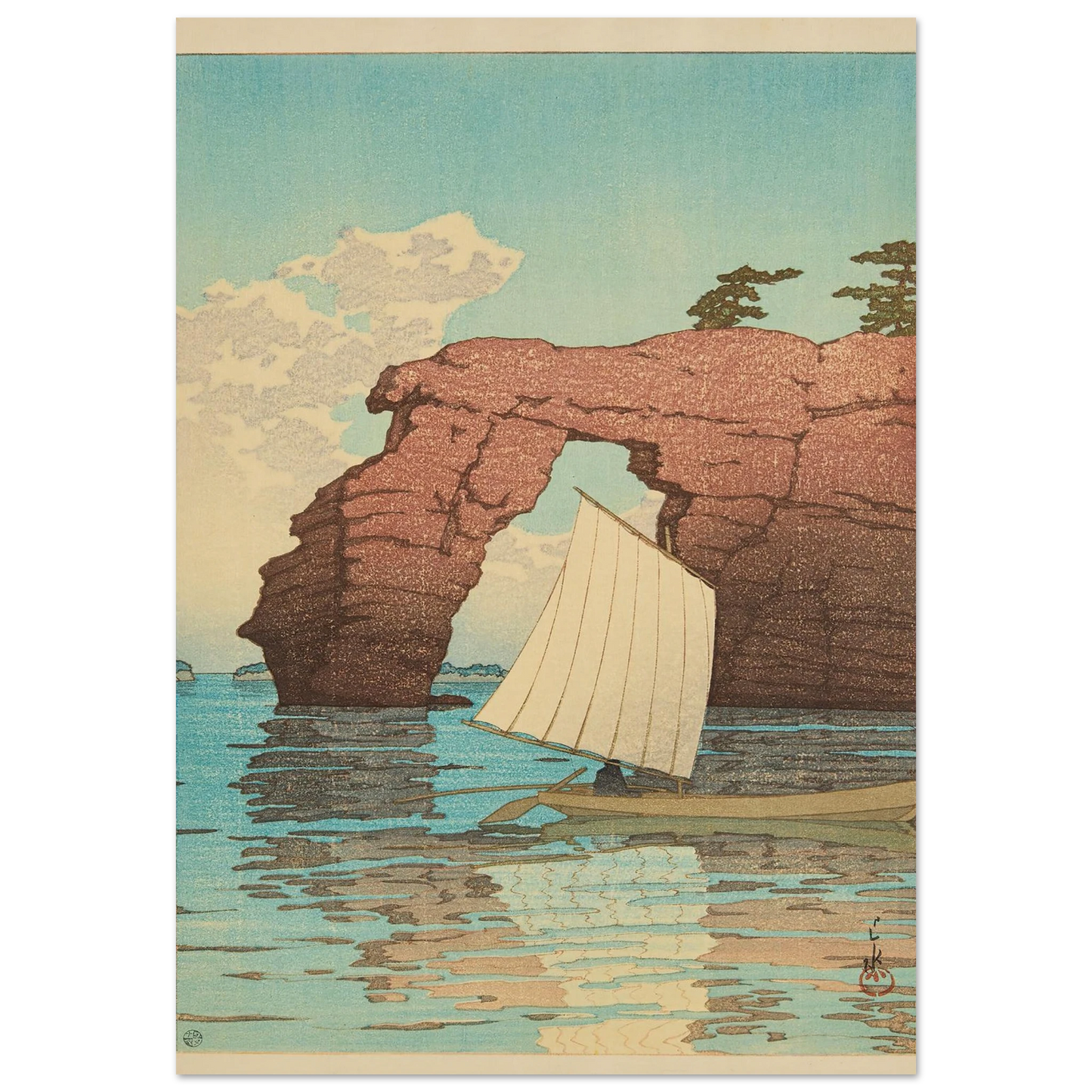 Matsushima Zaimokuto (Zaimoku Island at Matsushima) (1933) Art Print | Kawase Hasui-Quipham Collections