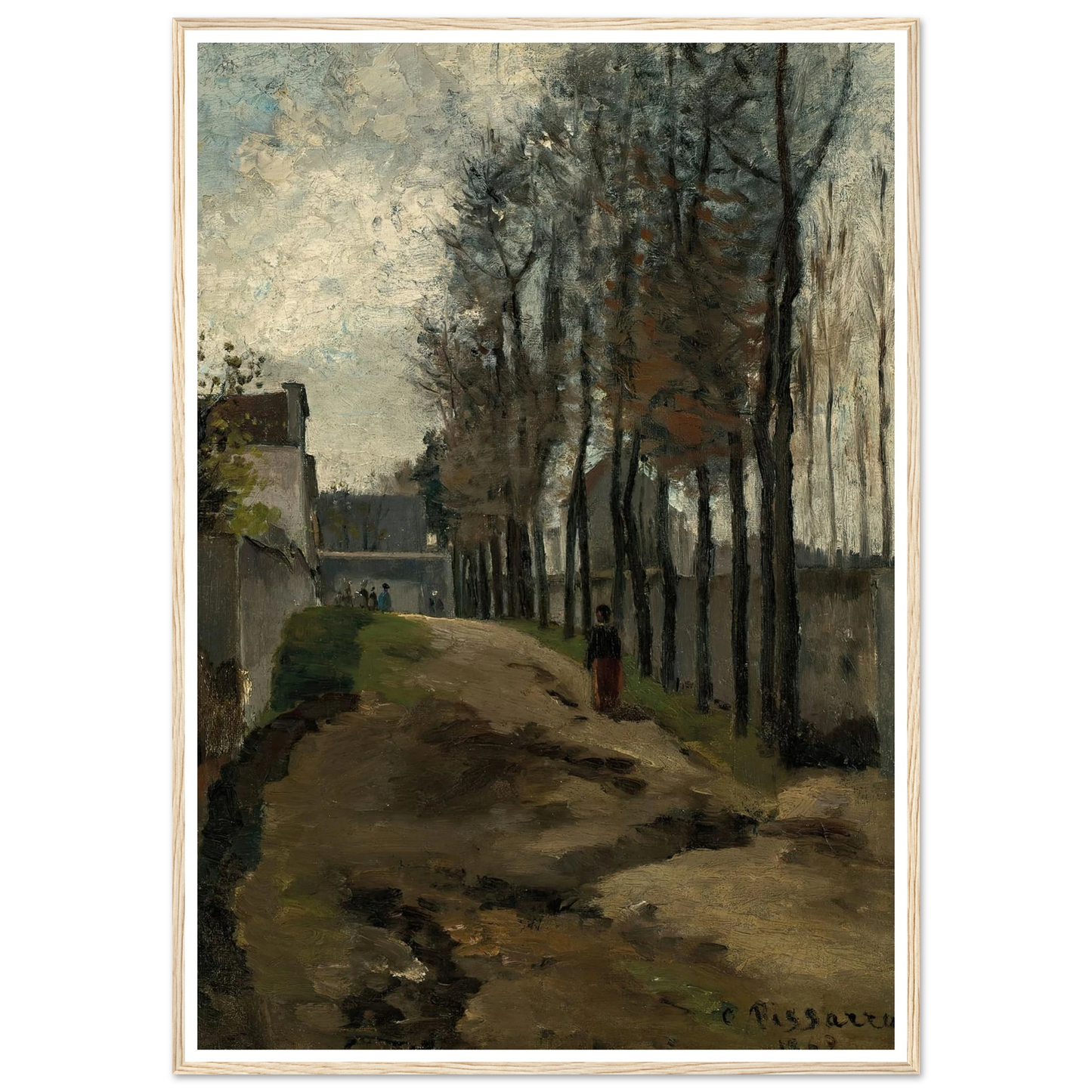 Le Chemin, paysage hivernal (1862) Art Print | Camille Pissarro-Quipham Collections