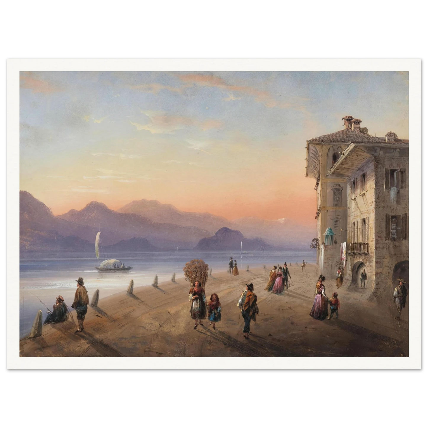 Palazzo Borromeo, Isola Bella on Lake Maggiore (1849) Art Print | Carlo Bossoli-Quipham Collections