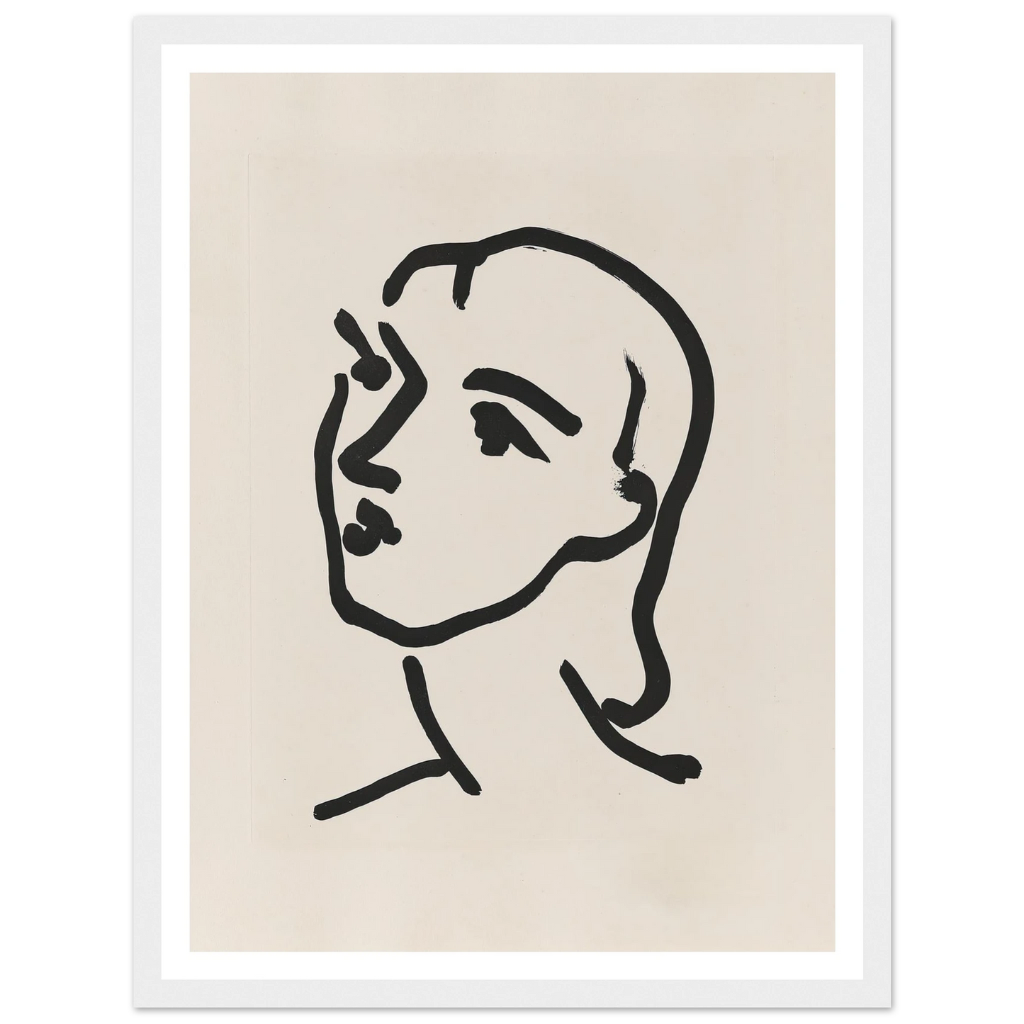 Nadia aux cheveux lisses (1948) Art Print | Henri Matisse-Quipham Collections