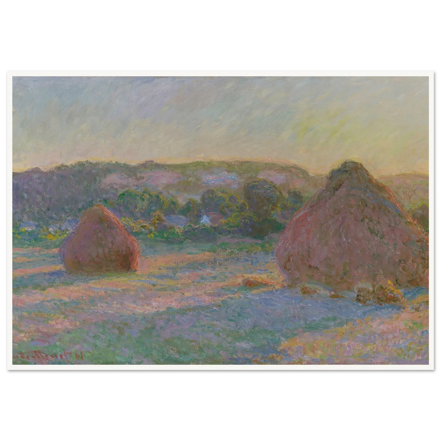 Stacks of Wheat (End of Summer) (1890-91) Art Print | Claude Monet-Quipham Collections