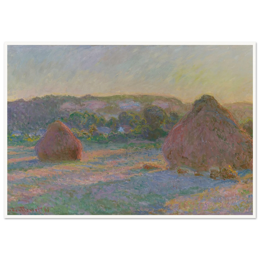 Stacks of Wheat (End of Summer) (1890-91) Art Print | Claude Monet-Quipham Collections