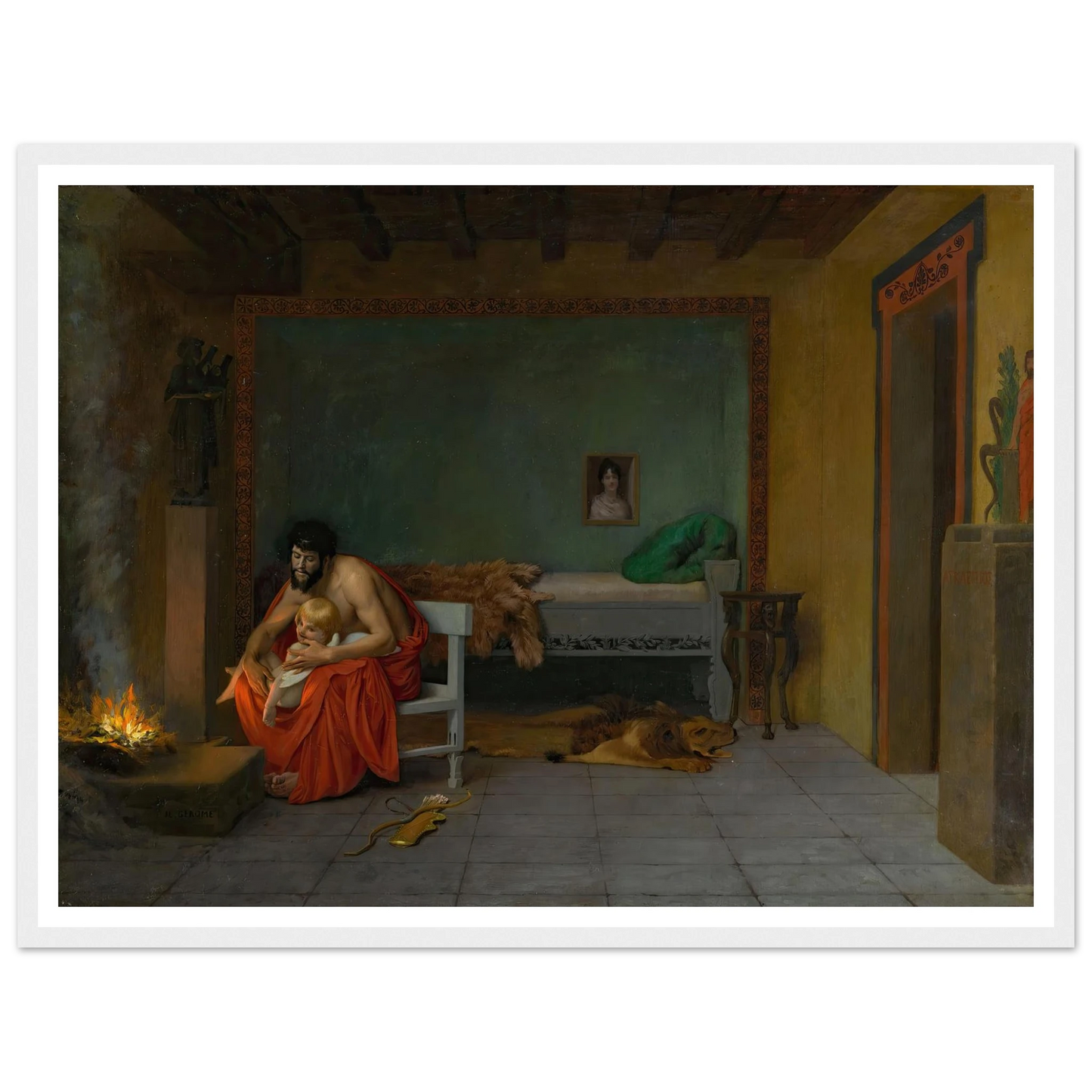 Cupid’s Shivering Limbs the Embers Warm Art Print | Jean Leon Gerome-Quipham Collections