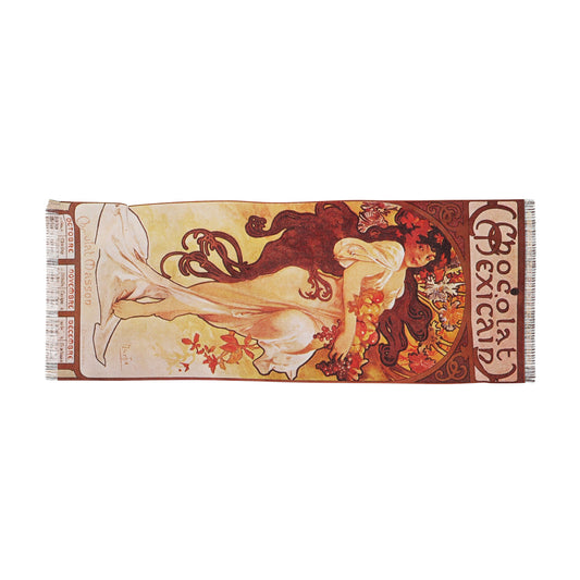Autumn | Alphonse Mucha Scarf – Art Nouveau Scarf-Quipham Collections