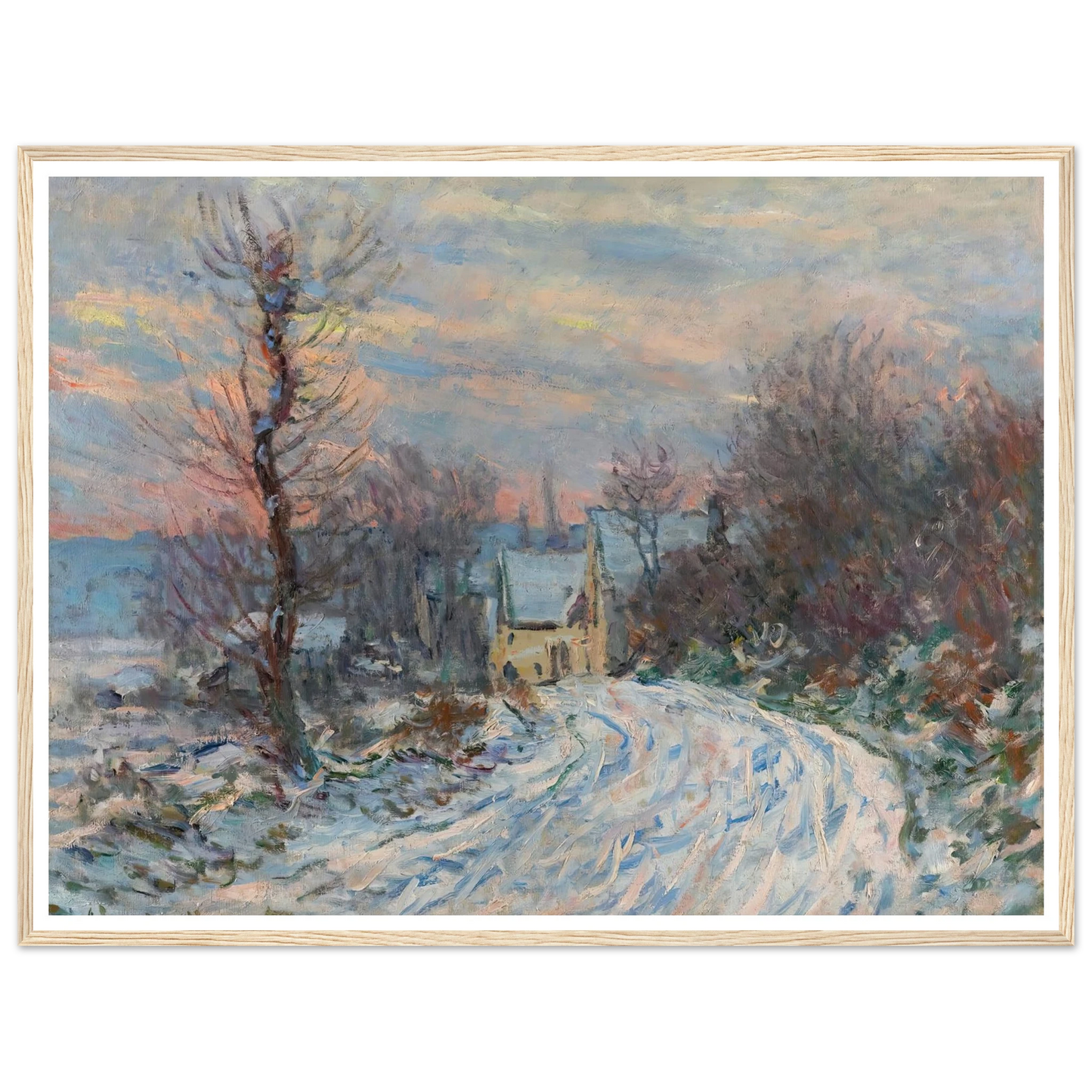 L’entrée De Giverny En Hiver (1885) Art Print | Claude Monet-Quipham Collections