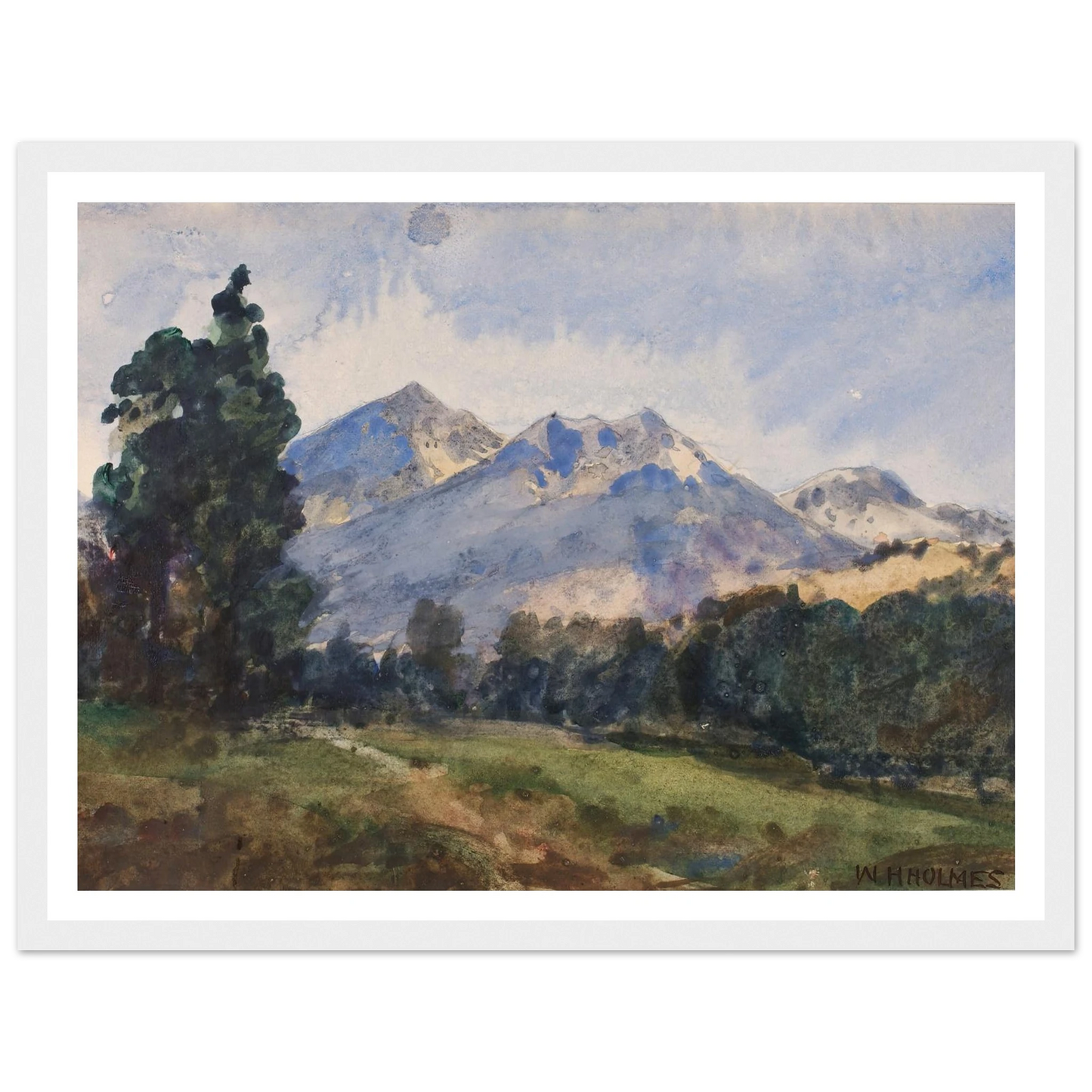 Wyoming Foot Hills (1921) Art Print | William Henry Holmes-Quipham Collections