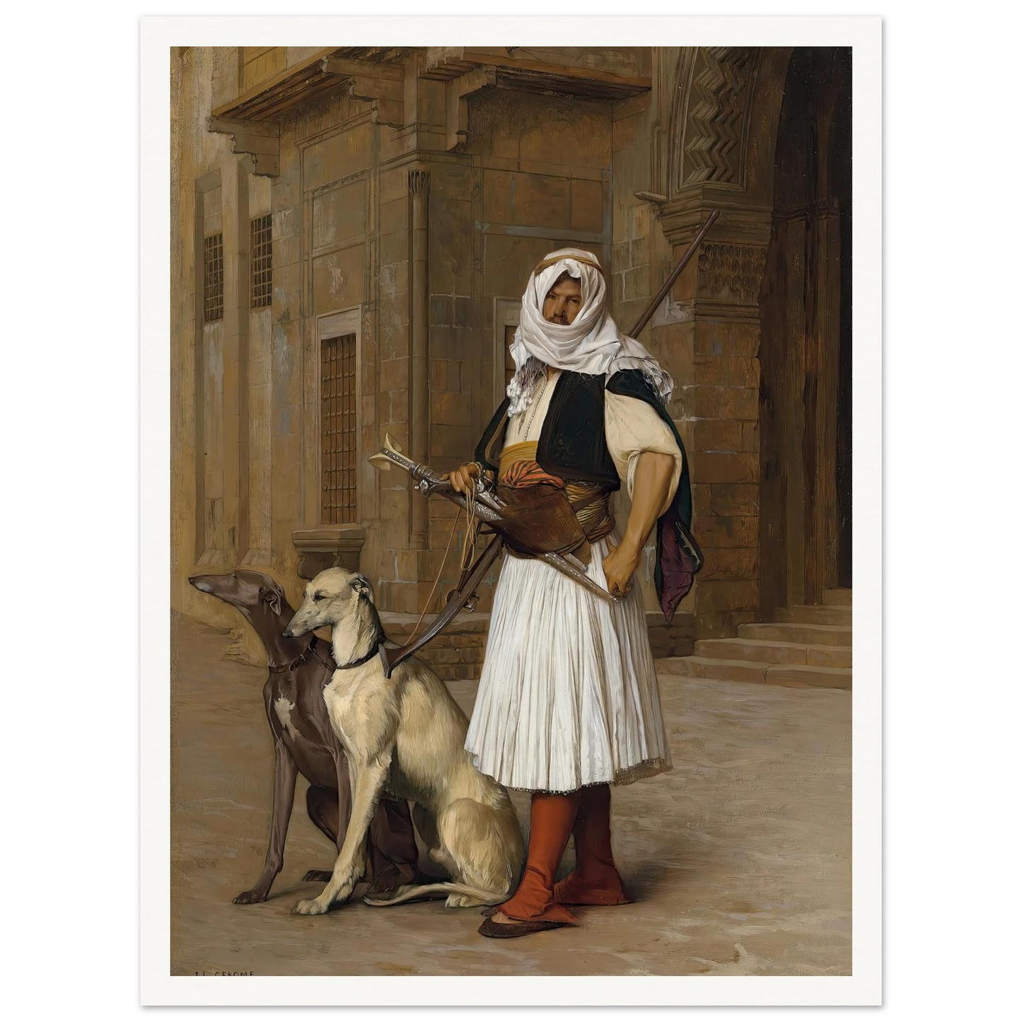 Arnaut and two Whippets (1867) Art Print | Jean Leon Gerome-Quipham Collections