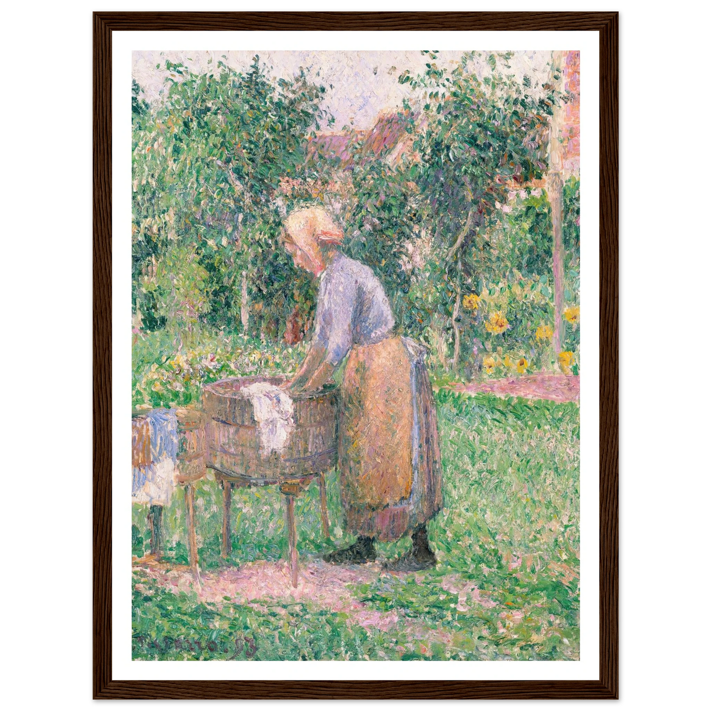 A Washerwoman at Éragny (1893) Art Print | Camille Pissarro-Quipham Collections