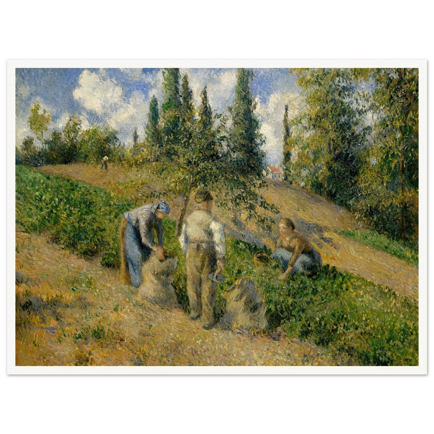 The Harvest, Pontoise (La Récolte, Pontoise) (1881) Art Print | Camille Pissarro-Quipham Collections