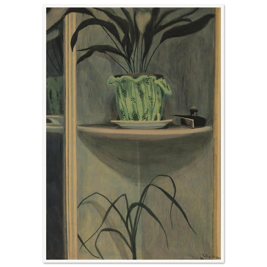 Planten, inktpot en spiegel (1908) Art Print | Leon Spilliaert-Quipham Collections