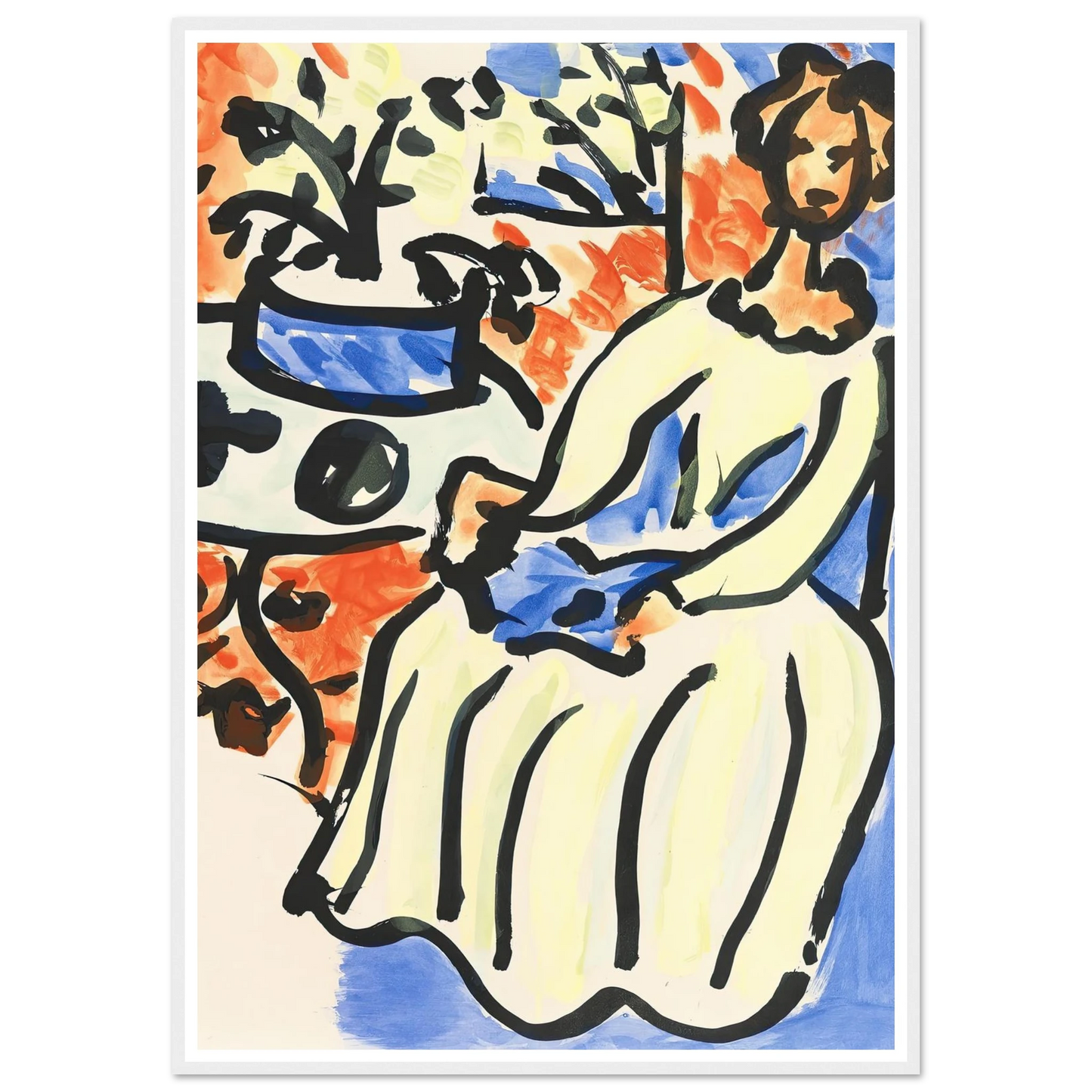 Marie-José en robe jaune (1950) Art Print | Henri Matisse-Quipham Collections