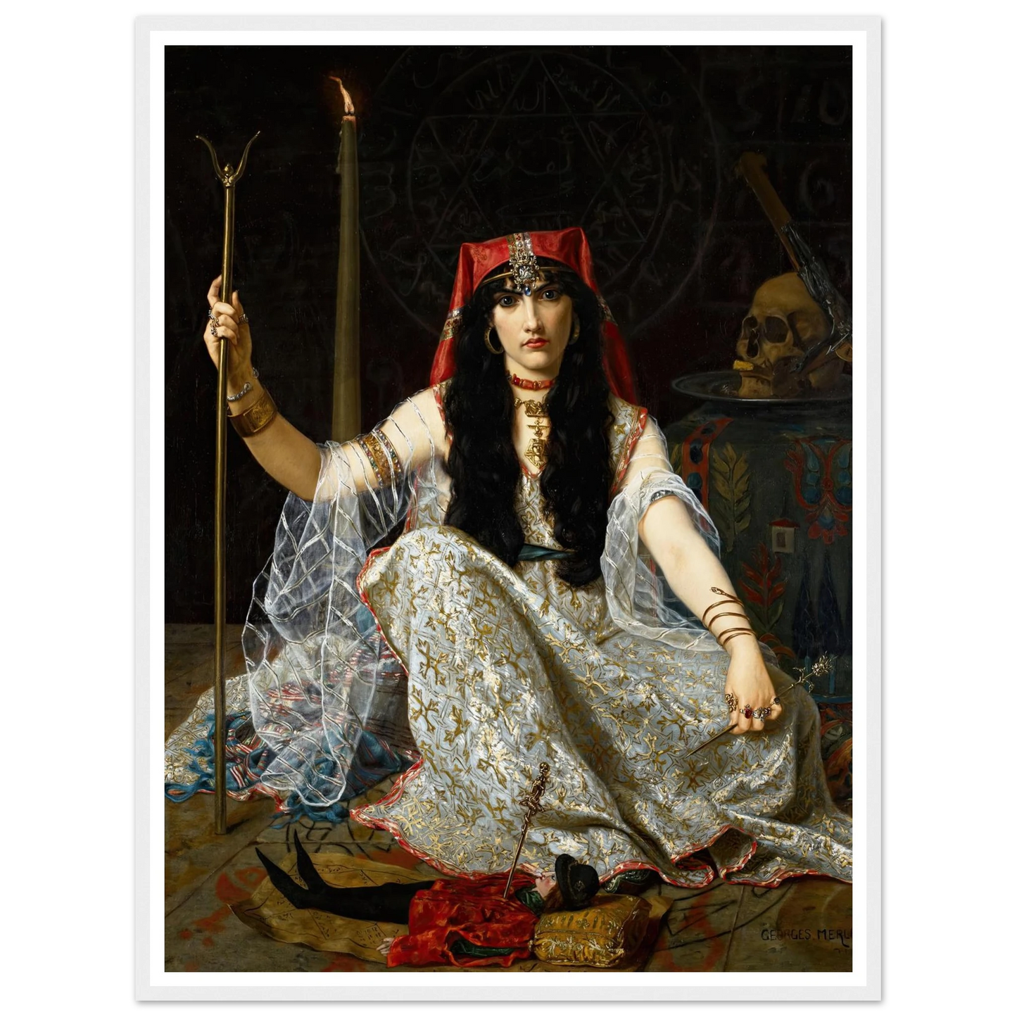 L’Envoûteuse (The Sorceress) (1883) Art Print | Hugues Merle-Quipham Collections