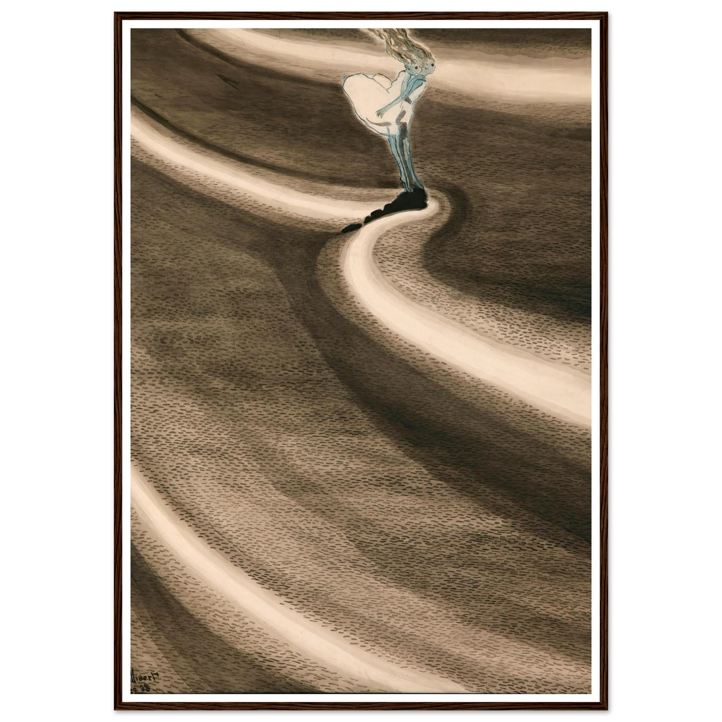 Fillettes devant la vague (1908) Art Print | Leon Spilliaert-Quipham Collections